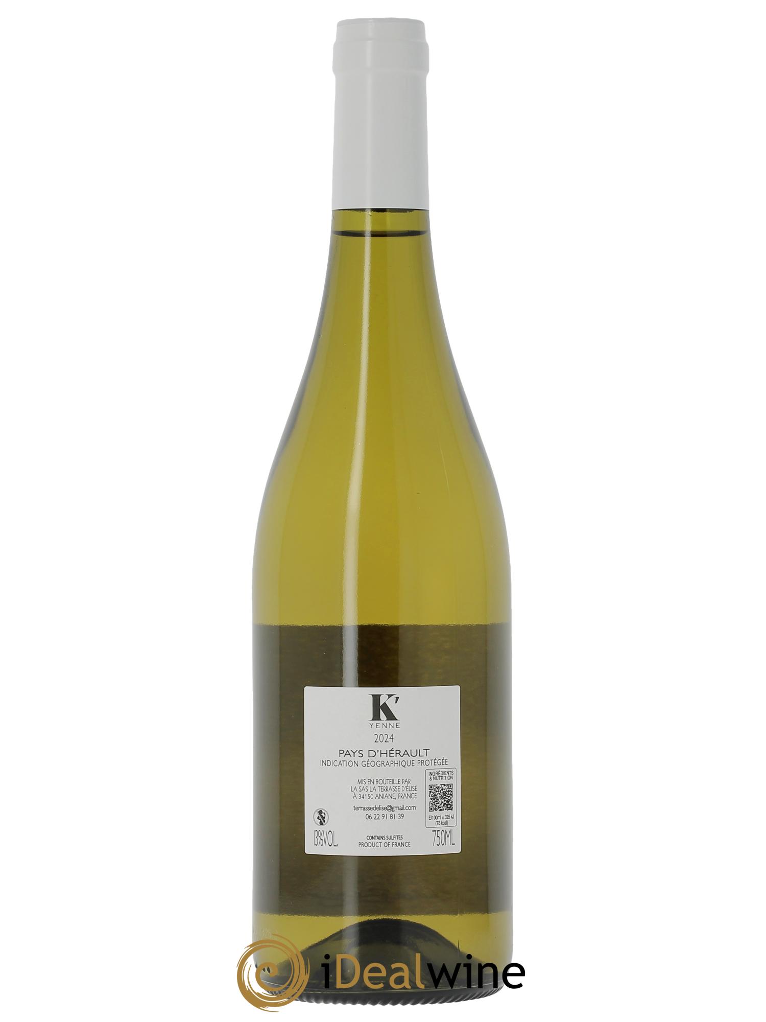 Pays d'Hérault K'Yenne Terrasse d'Elise (Domaine de la)  2024 - Posten von 1 Flasche - 1