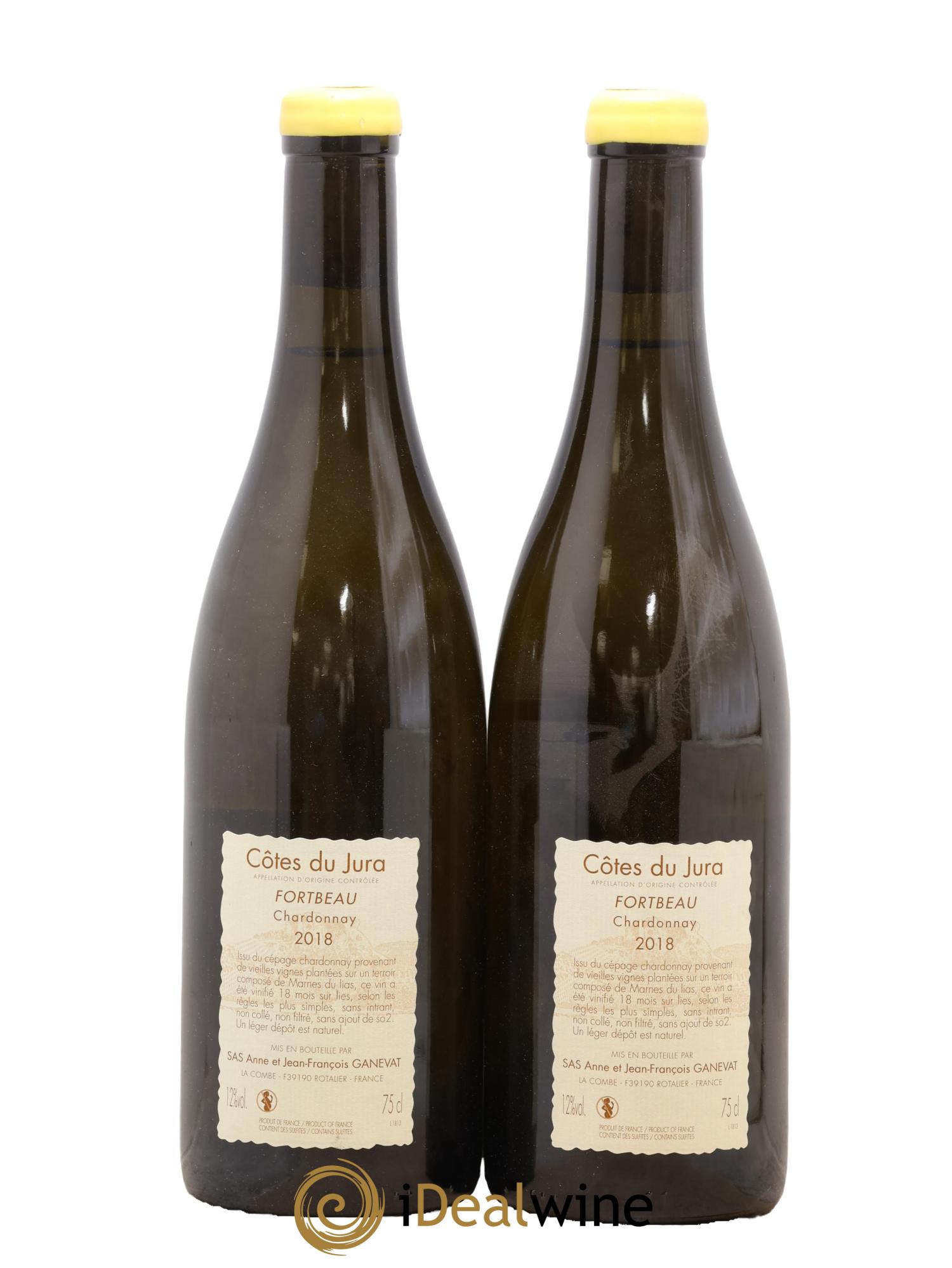 Vin de France (anciennement Côtes du Jura) Fortbeau Anne et Jean François Ganevat 2018 - Lotto di 2 bottiglie - 1