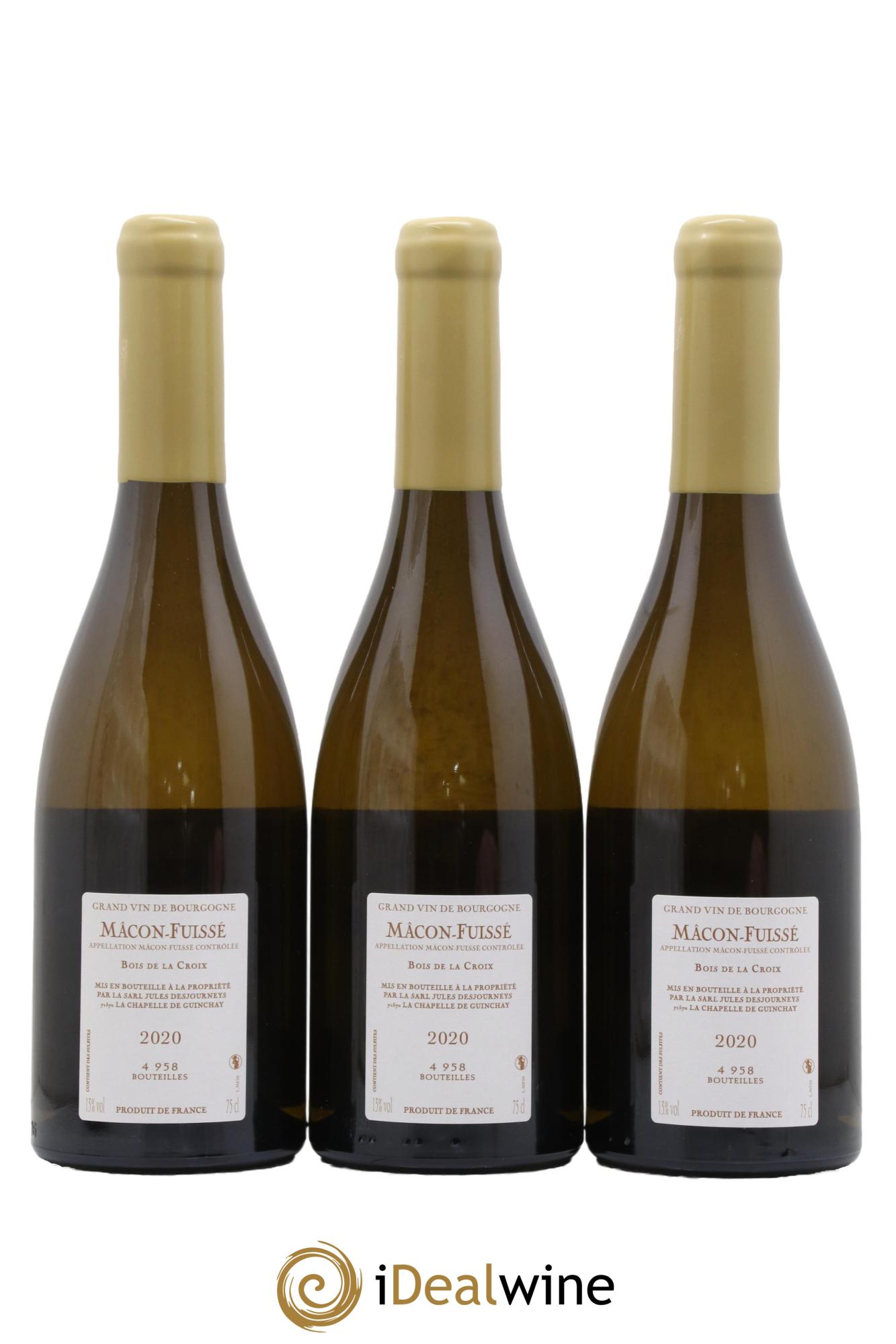 Mâcon-Fuissé Bois de la Croix Jules Desjourneys 2020 - Lotto di 3 bottiglie - 1