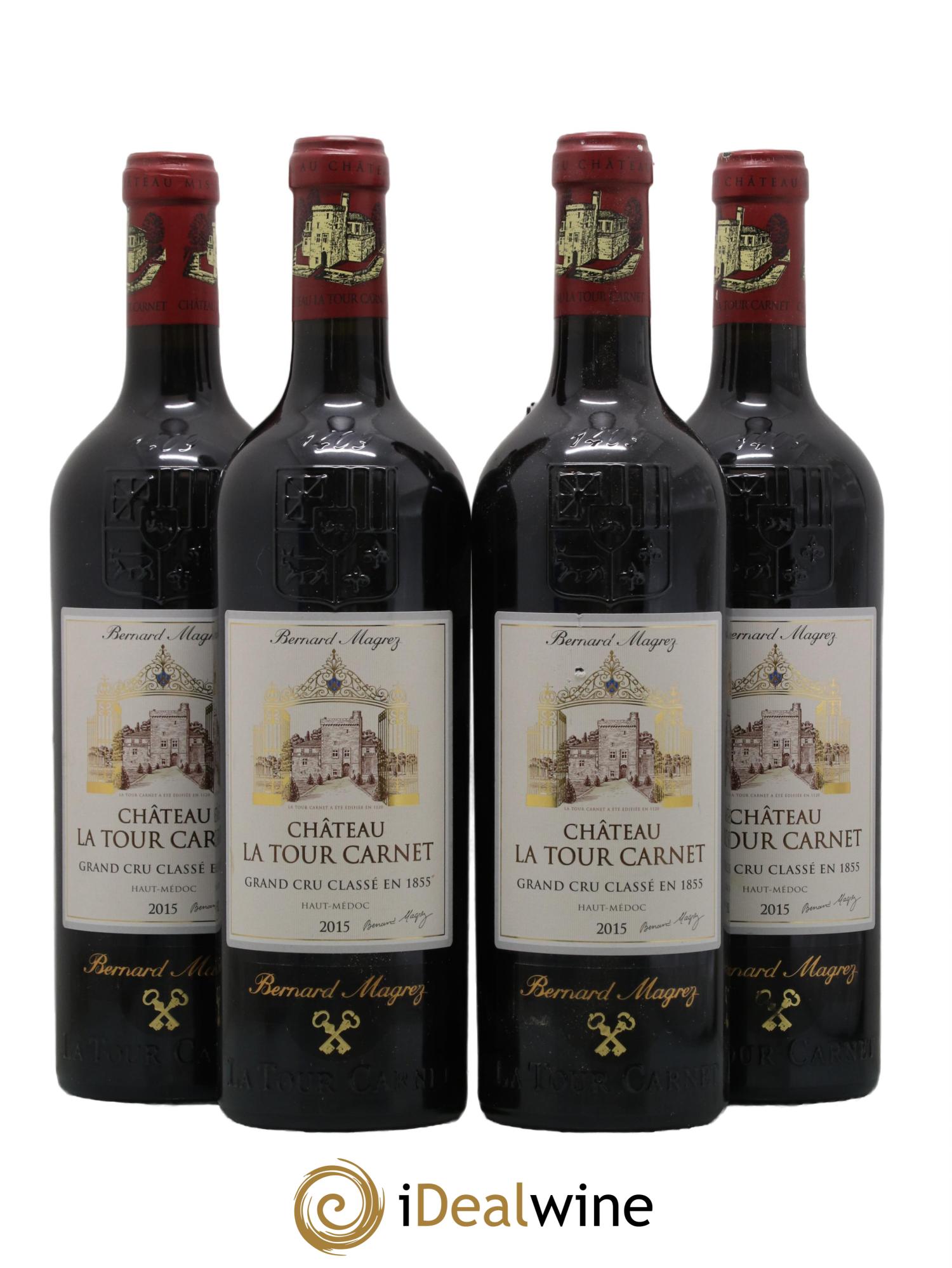 Château la Tour Carnet 4ème Grand Cru Classé 2015 - Lot de 4 bouteilles - 0