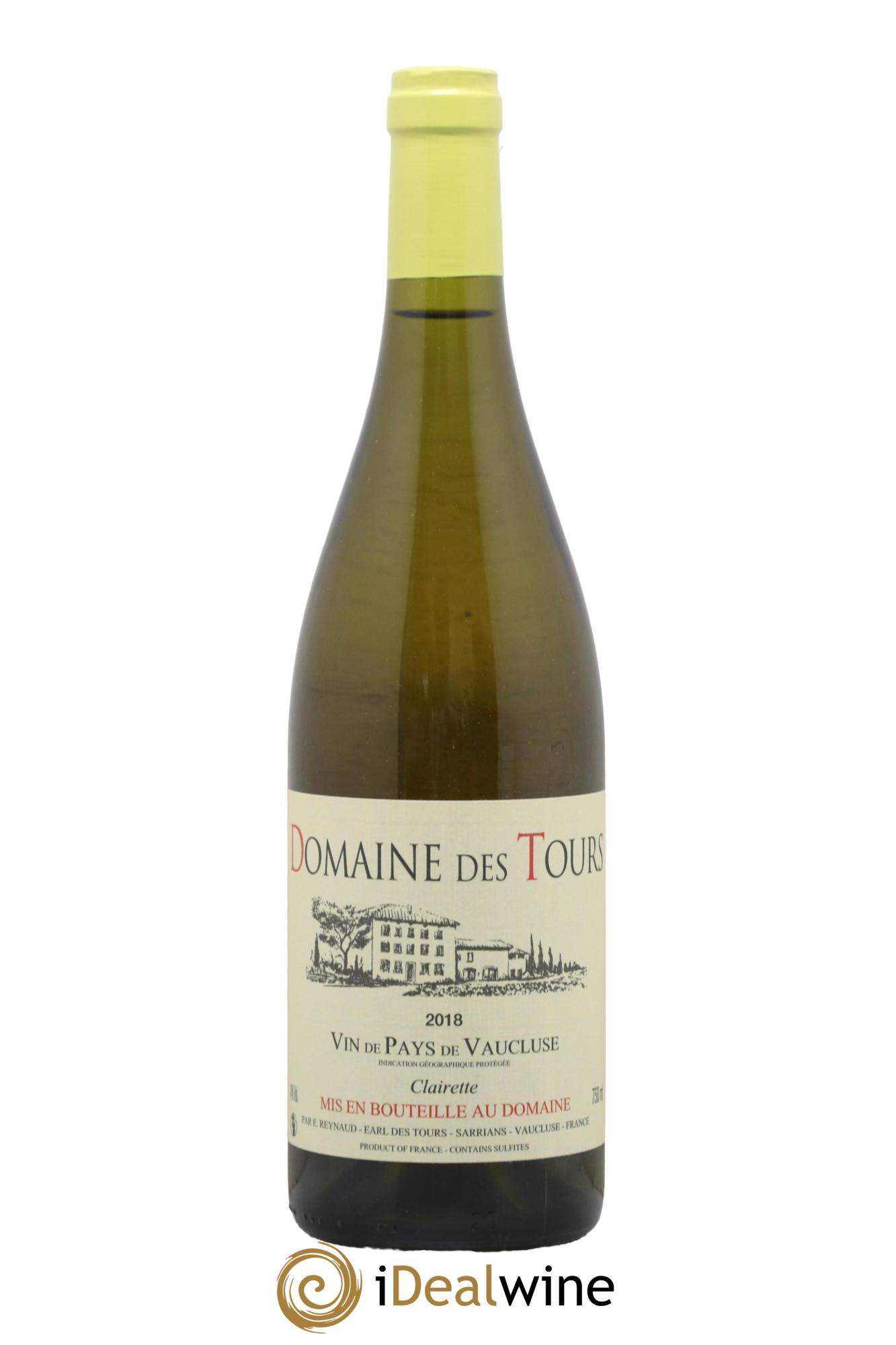 Vaucluse (Vin de Pays de Vaucluse) Domaine des Tours Clairette Emmanuel Reynaud 2018 - Lot de 1 bouteille - 0