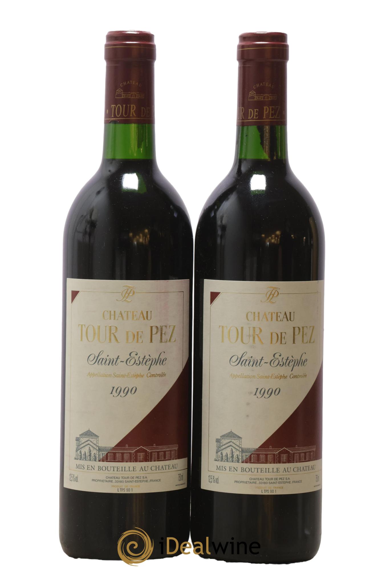 Château Tour de Pez Cru Bourgeois 1990 - Lot de 2 bouteilles - 0