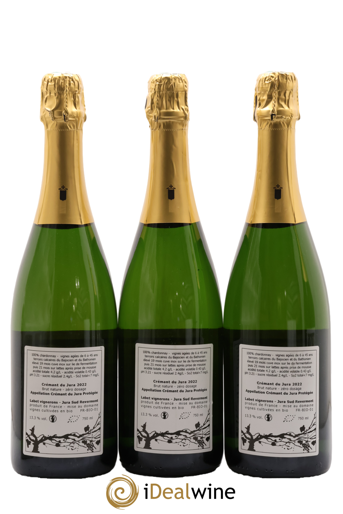 Crémant du Jura Romain - Julien - Charline Labet 2022 - Lot of 3 bottles - 1