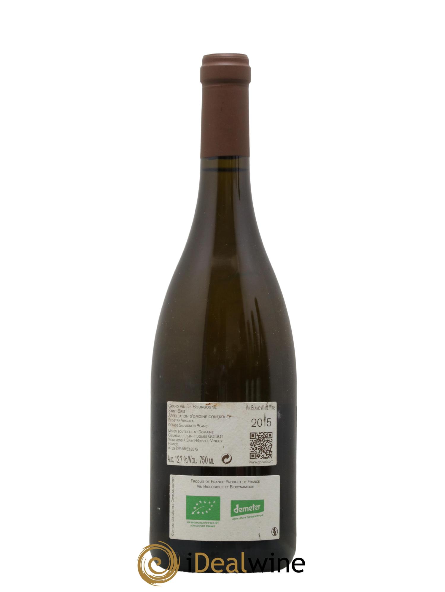 Saint-Bris Exogyra Virgula Goisot 2015 - Posten von 1 Flasche - 1
