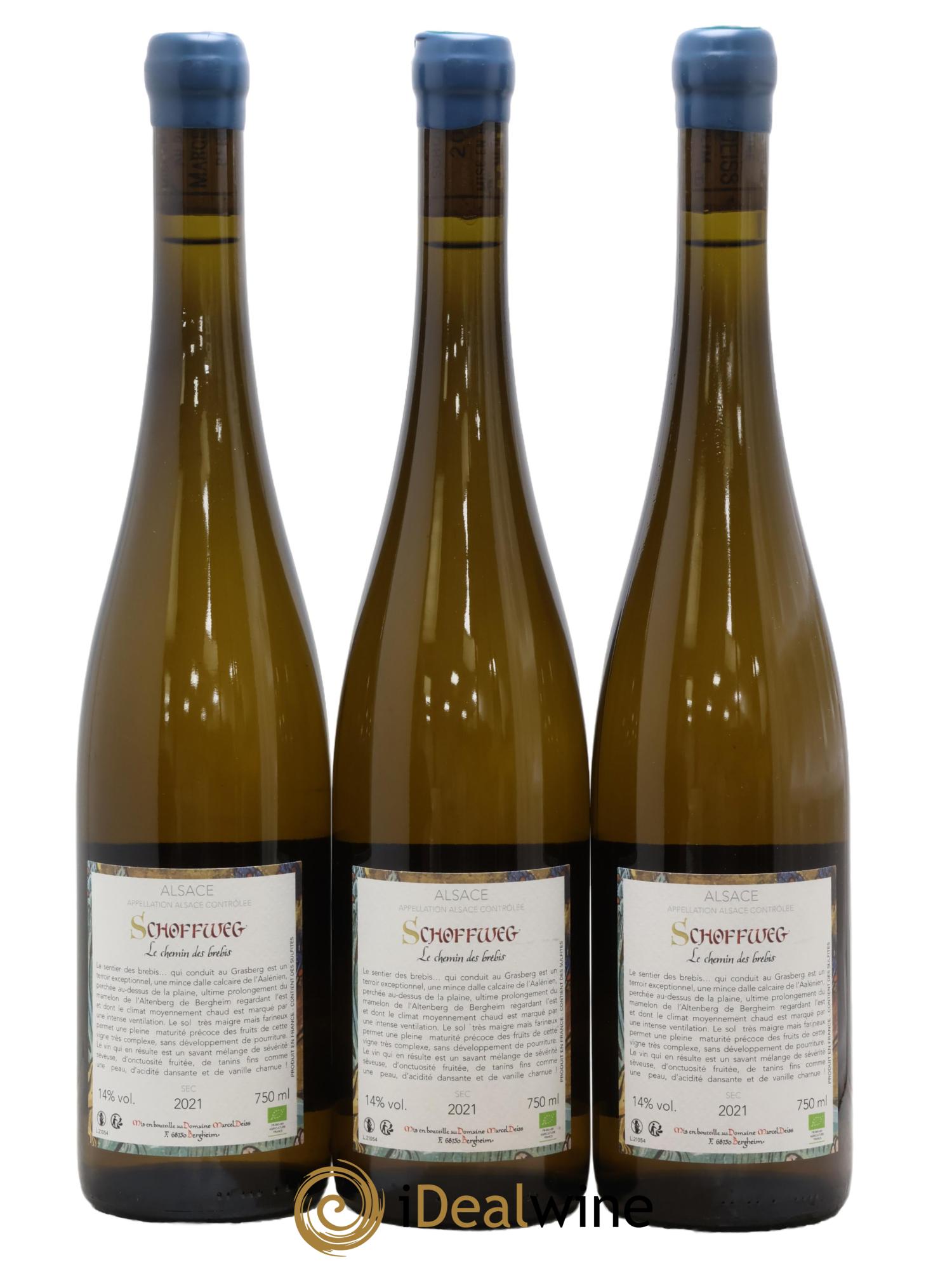 Alsace Schoffweg Marcel Deiss (Domaine) Le Chemin des Brebis 2021 - Lot de 3 bouteilles - 1