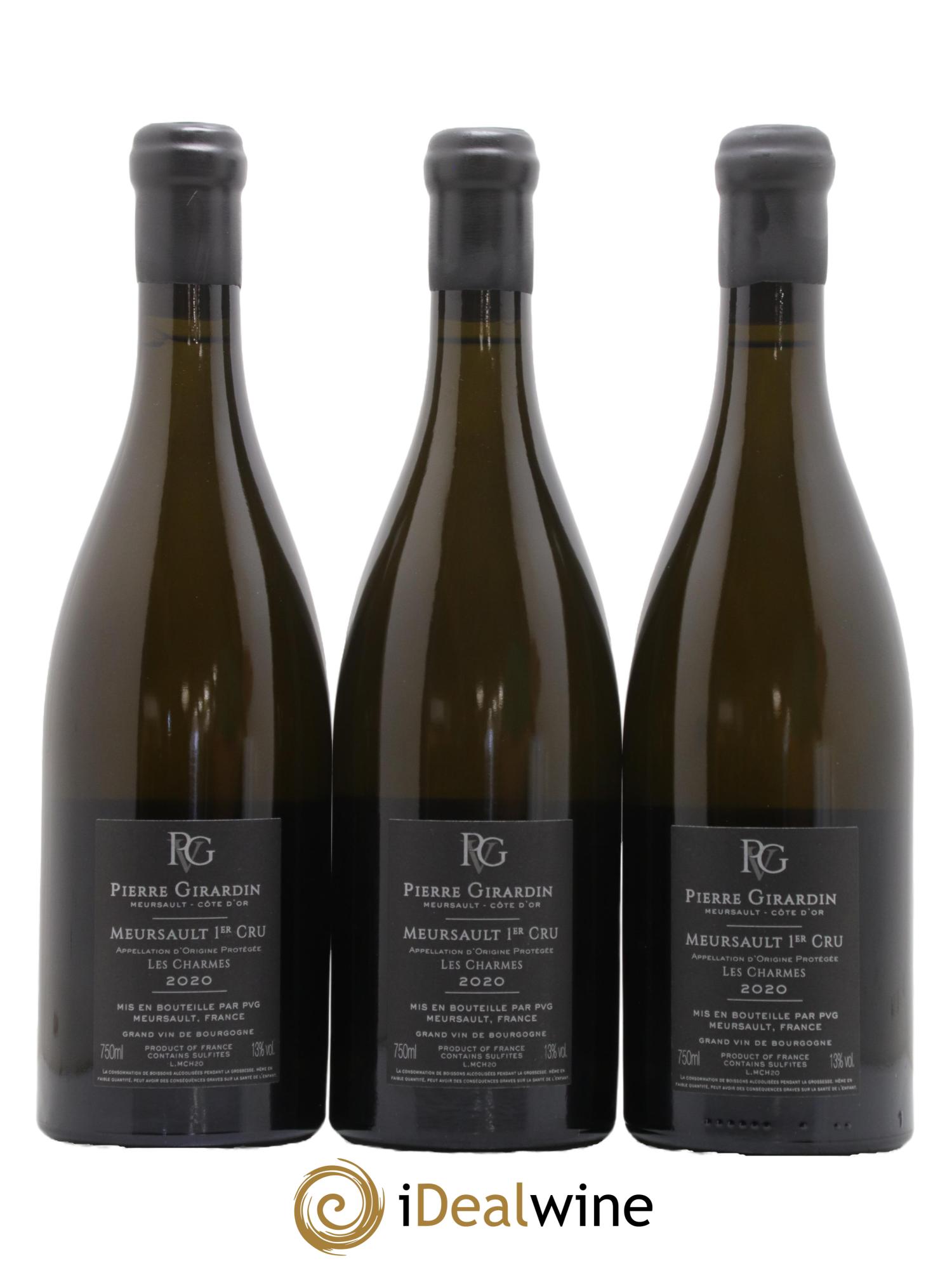 Meursault 1er Cru Les Charmes Domaine Pierre Girardin 2020 - Lot de 3 bouteilles - 1