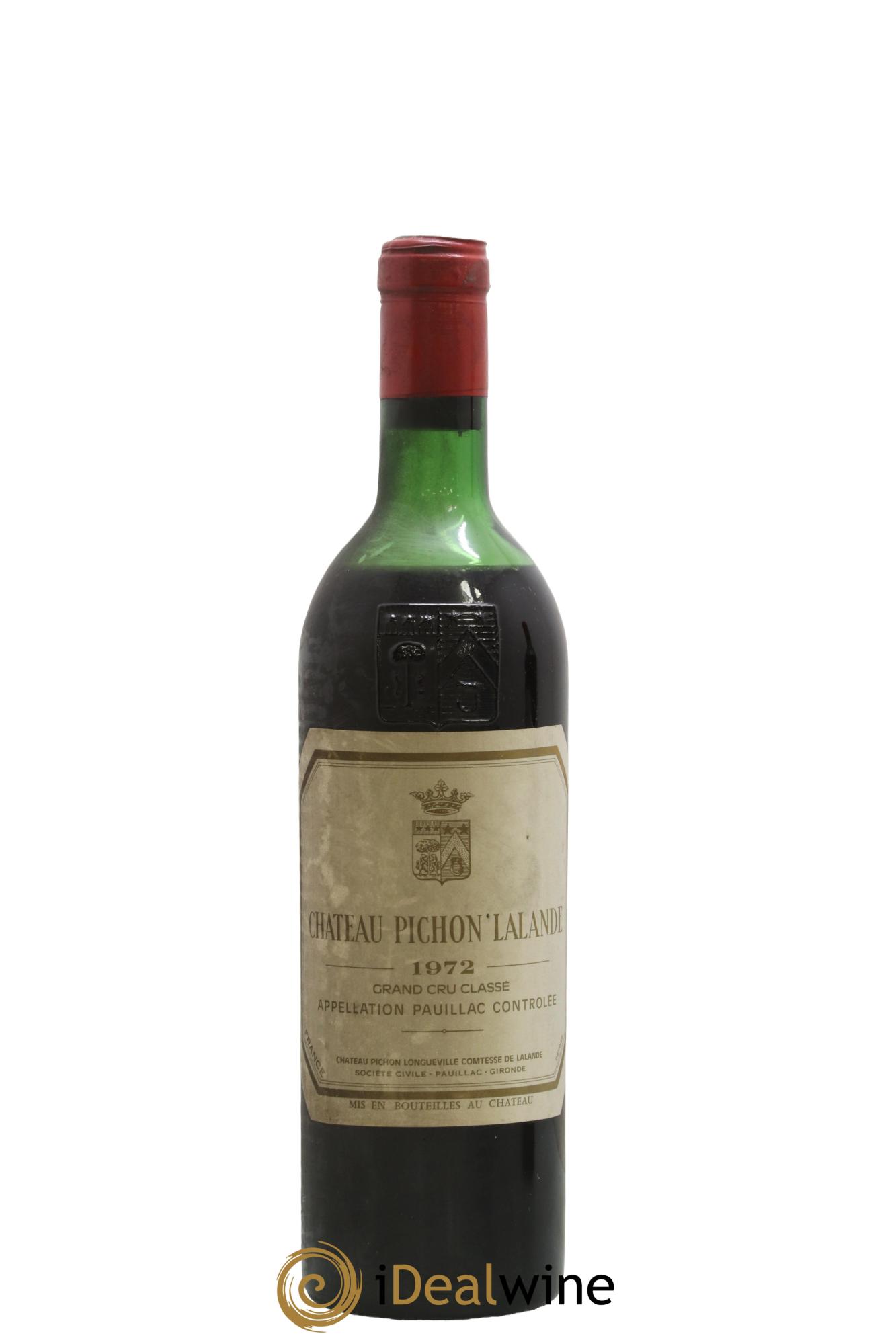 Château Pichon Longueville Comtesse de Lalande 2ème Grand Cru Classé 1972 - Lot de 1 bouteille - 0