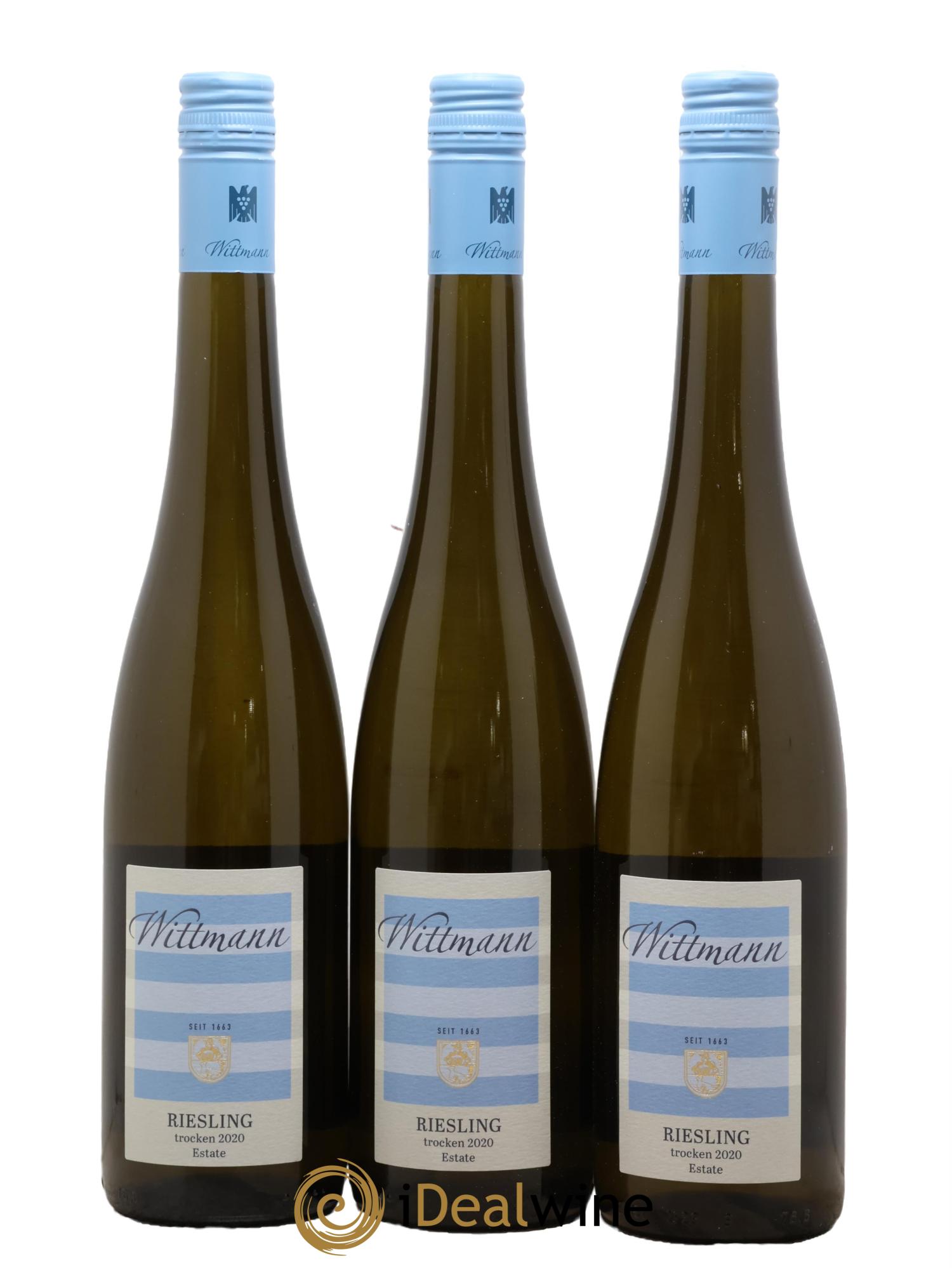 Allemagne Rheinhessen RieslingTrocken Estate Wittmann 2020 - Posten von 3 Flaschen - 0