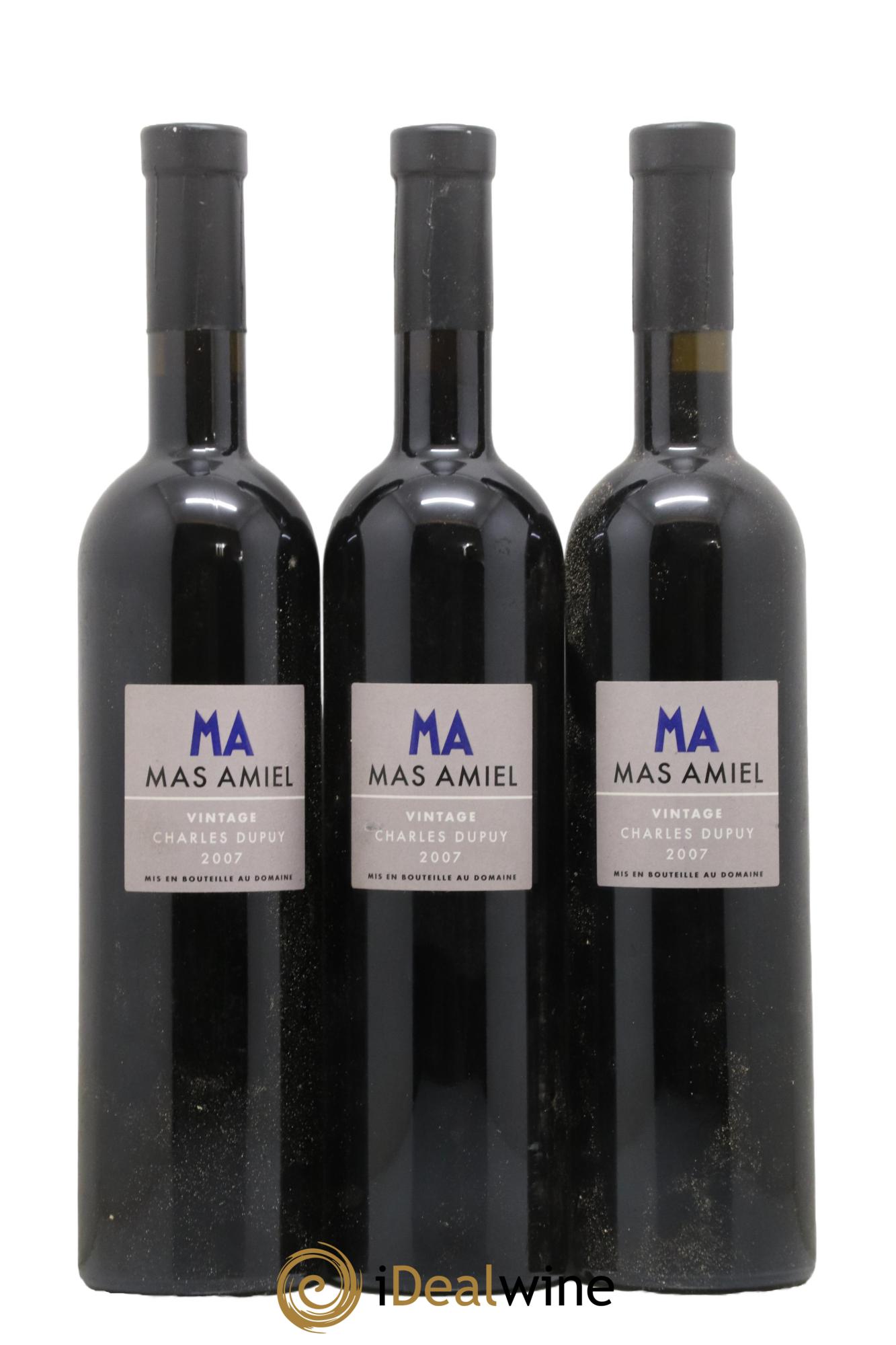 Maury Vin Doux Naturel Charles Dupuy Mas Amiel 2007 - Lot de 3 bouteilles - 0
