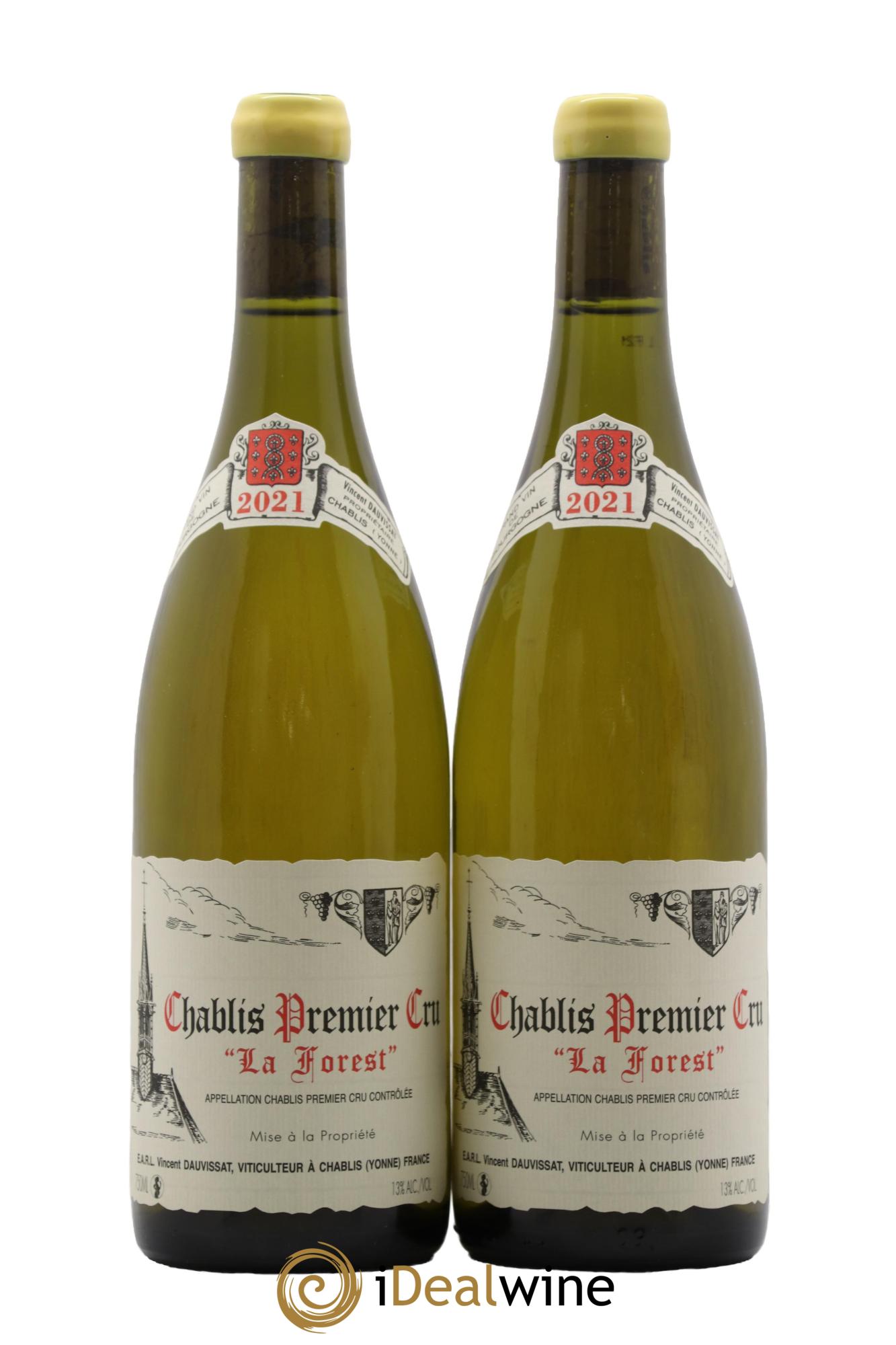 Chablis 1er Cru La Forest Vincent Dauvissat (Domaine) 2021 - Lot de 2 bouteilles - 0