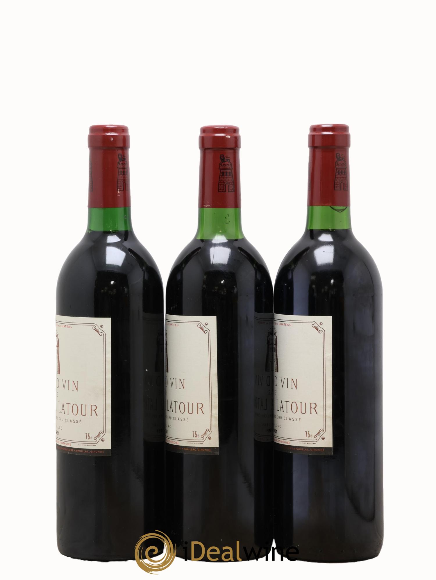 Château Latour 1er Grand Cru Classé 1981 - Posten von 3 Flaschen - 1