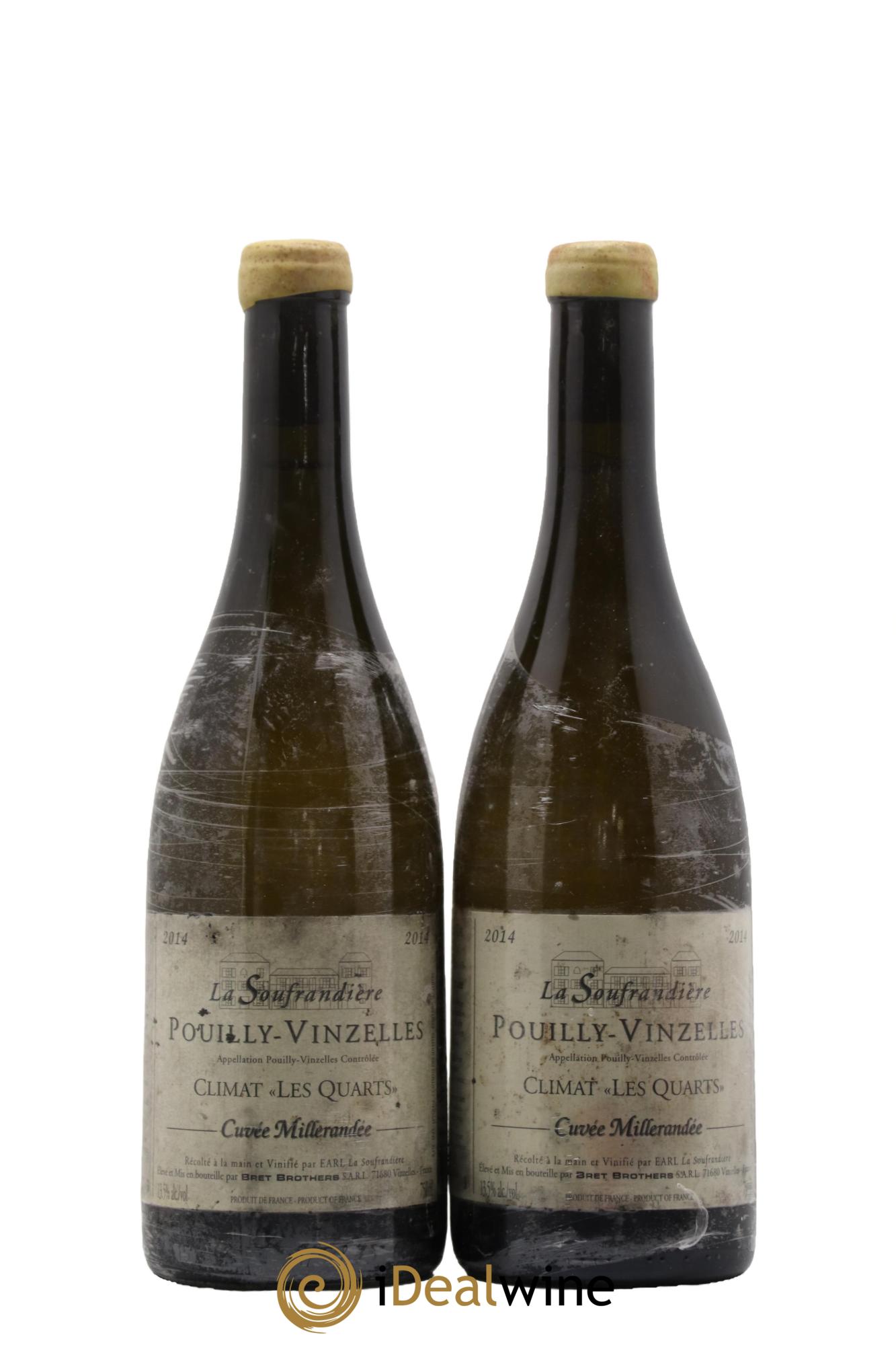 Pouilly-Vinzelles Les Quarts Cuvee Millerandee La Soufrandiere 2014 - Lot de 2 bouteilles - 0