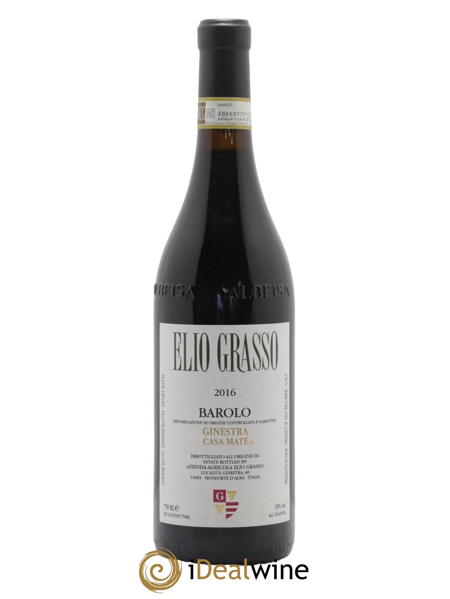 Barolo DOCG Ginestra Casa Maté Elio Grasso 2016 - Posten von 1 Flasche - 0