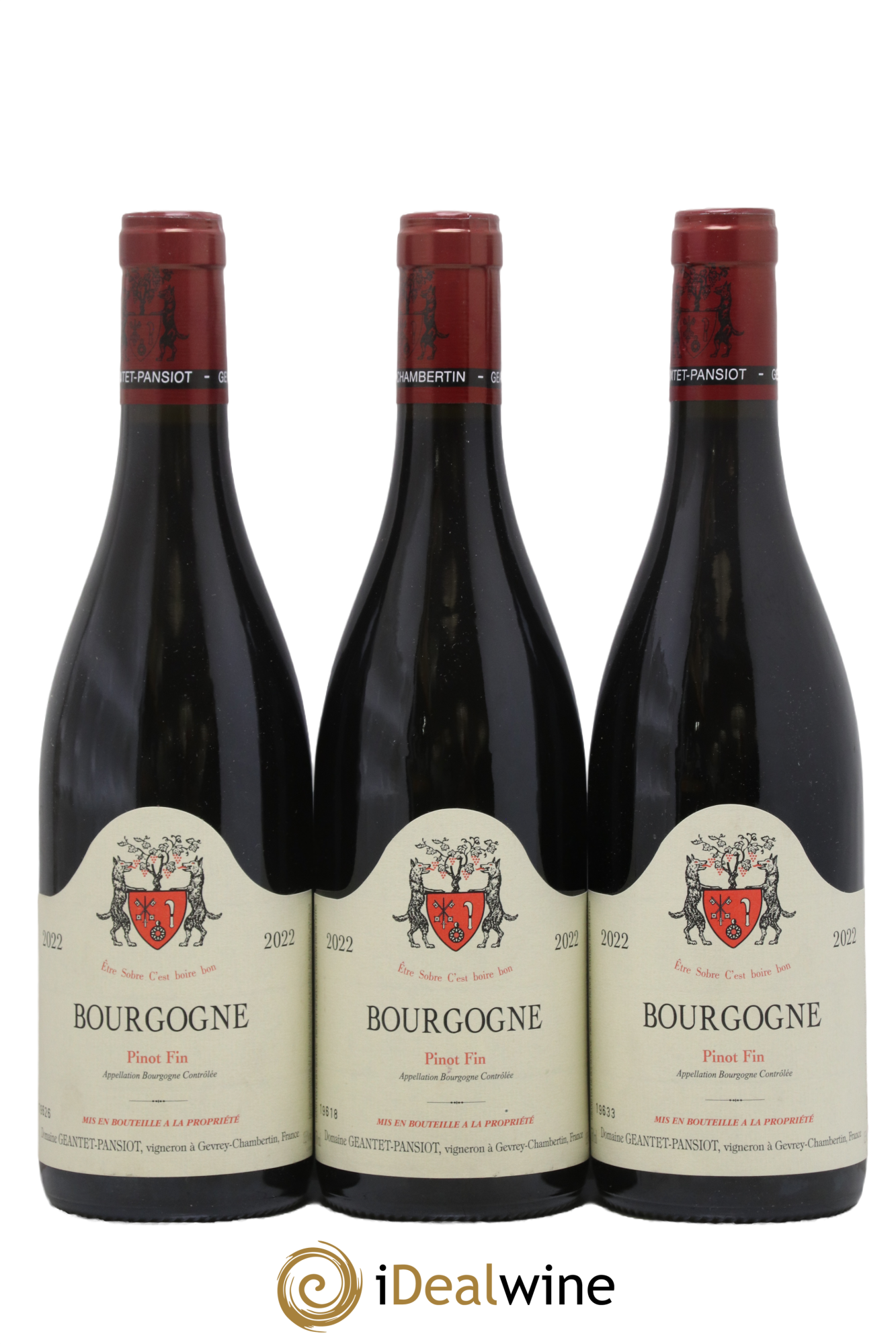 Bourgogne Pinot Fin Geantet-Pansiot 2022 - Lot de 3 bouteilles - 0