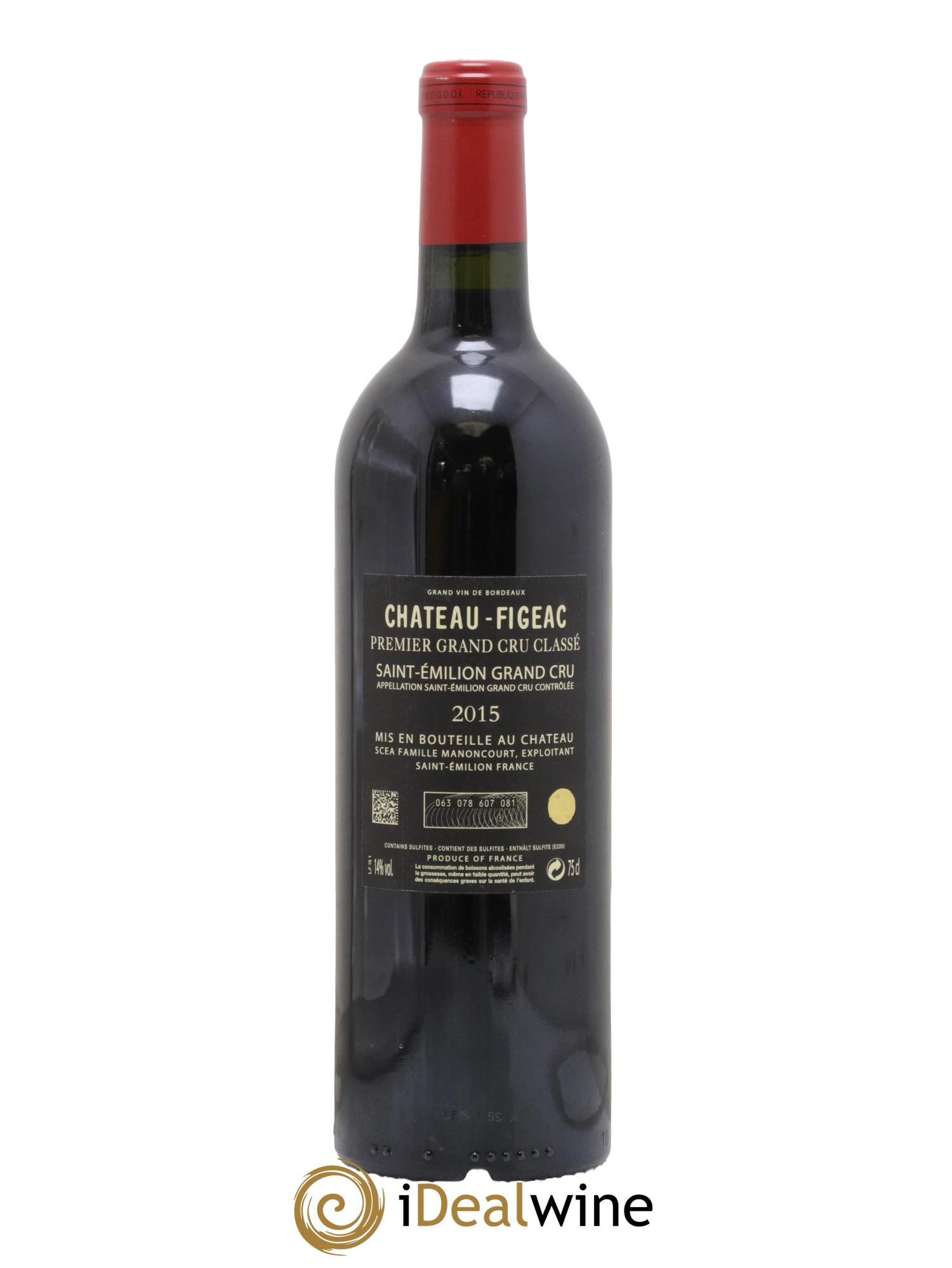 Château Figeac 1er Grand Cru Classé A 2015 - Lot de 1 bouteille - 1
