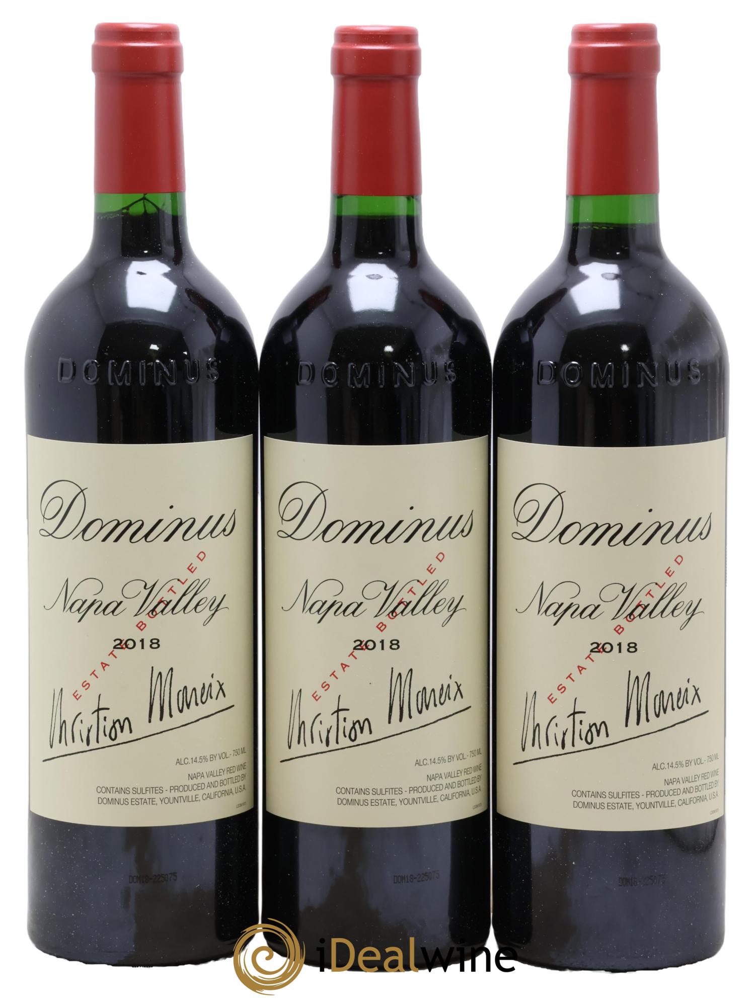 Napa Valley Dominus Christian Moueix 2018 - Lot of 3 bottles - 0