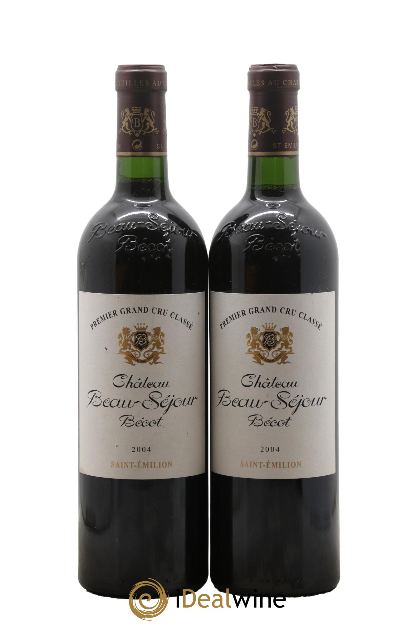 Château Beau-Séjour Bécot 1er Grand Cru Classé B 2004 - Lotto di 2 bottiglie - 0