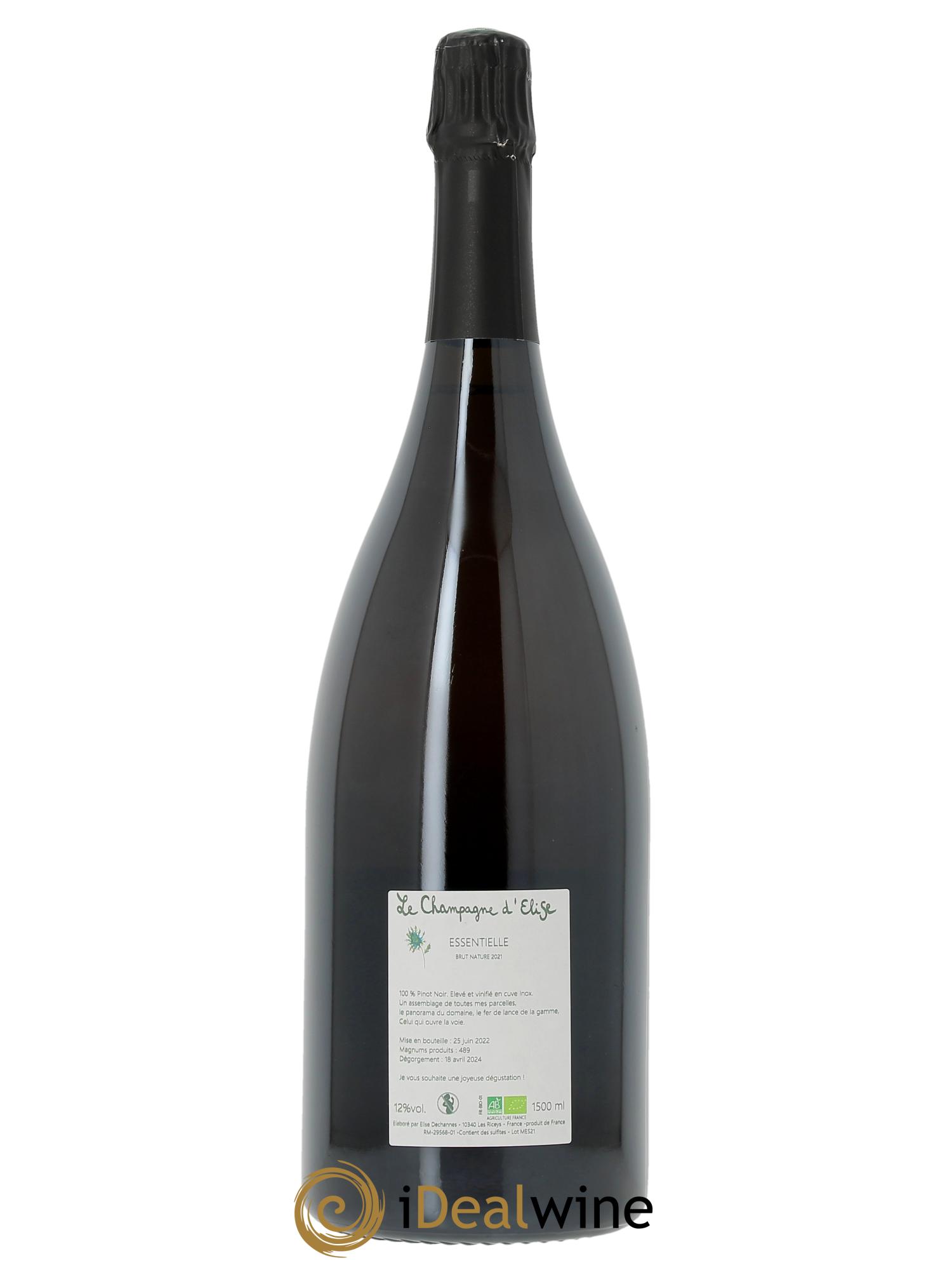 Essentielle Blanc de Noirs Brut Nature Elise Dechannes (Domaine)  2021 - Lot de 1 magnum - 1