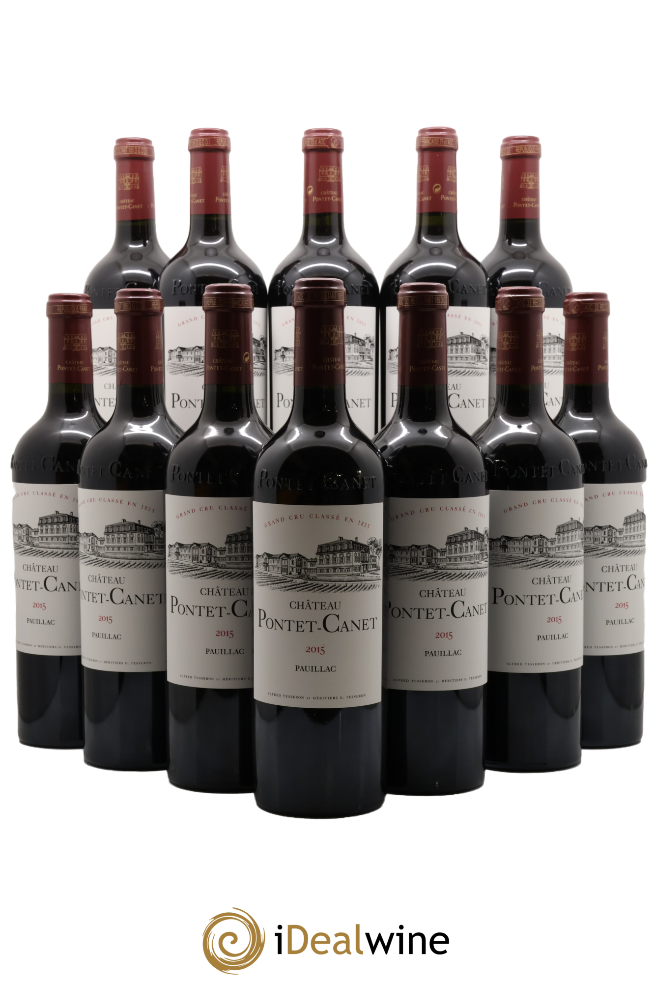 Château Pontet Canet 5ème Grand Cru Classé 2015 - Lot de 12 bouteilles - 0