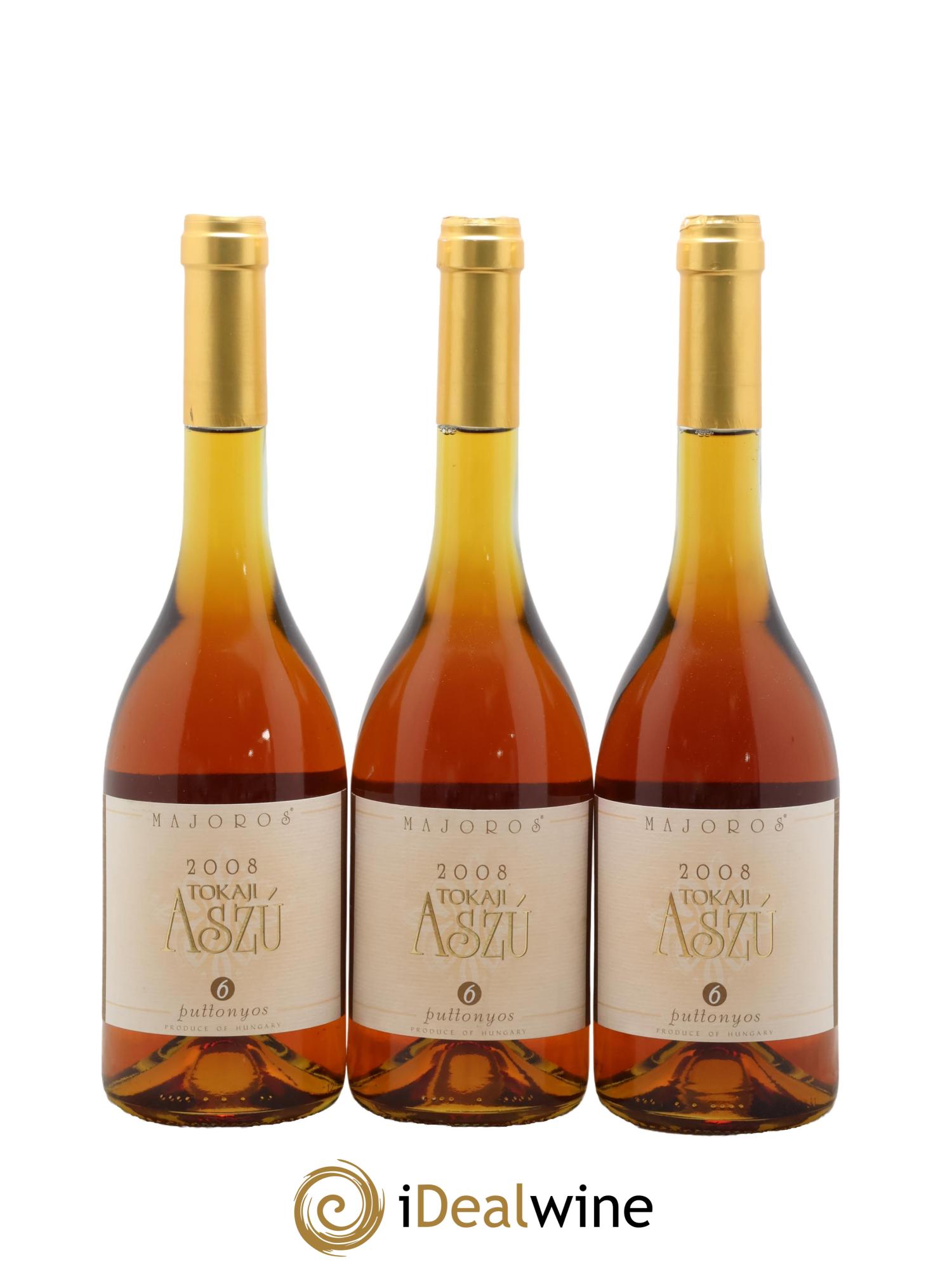 Tokaji Aszu 6 puttonyos Majoros 2008 - Posten von 3 Format 50cls - 0