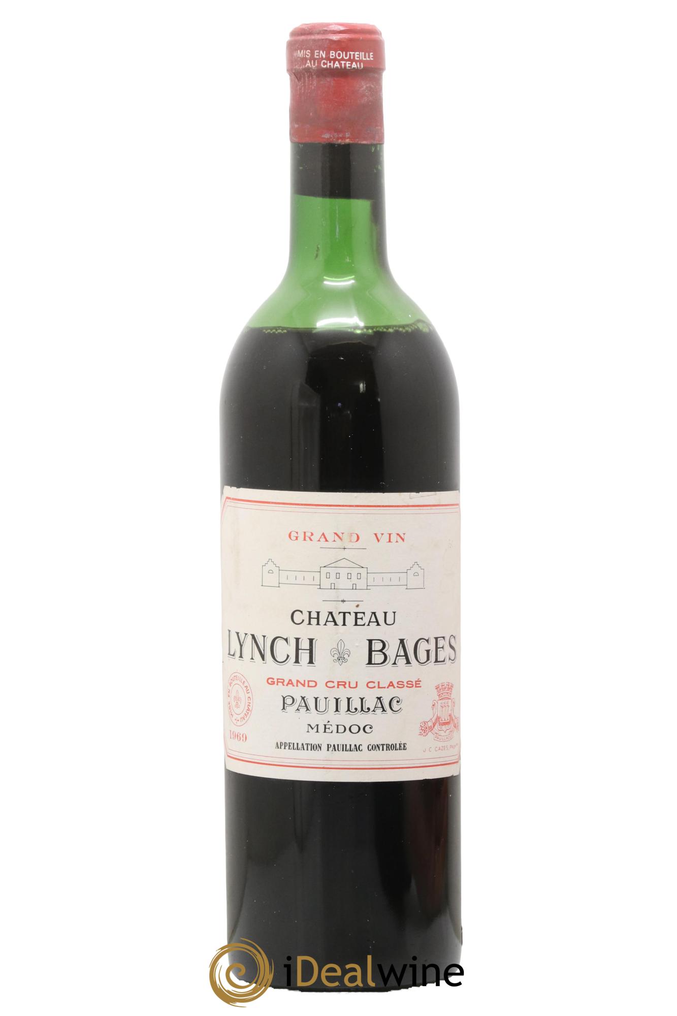 Château Lynch Bages 5ème Grand Cru Classé 1969 - Lot de 1 bouteille - 0