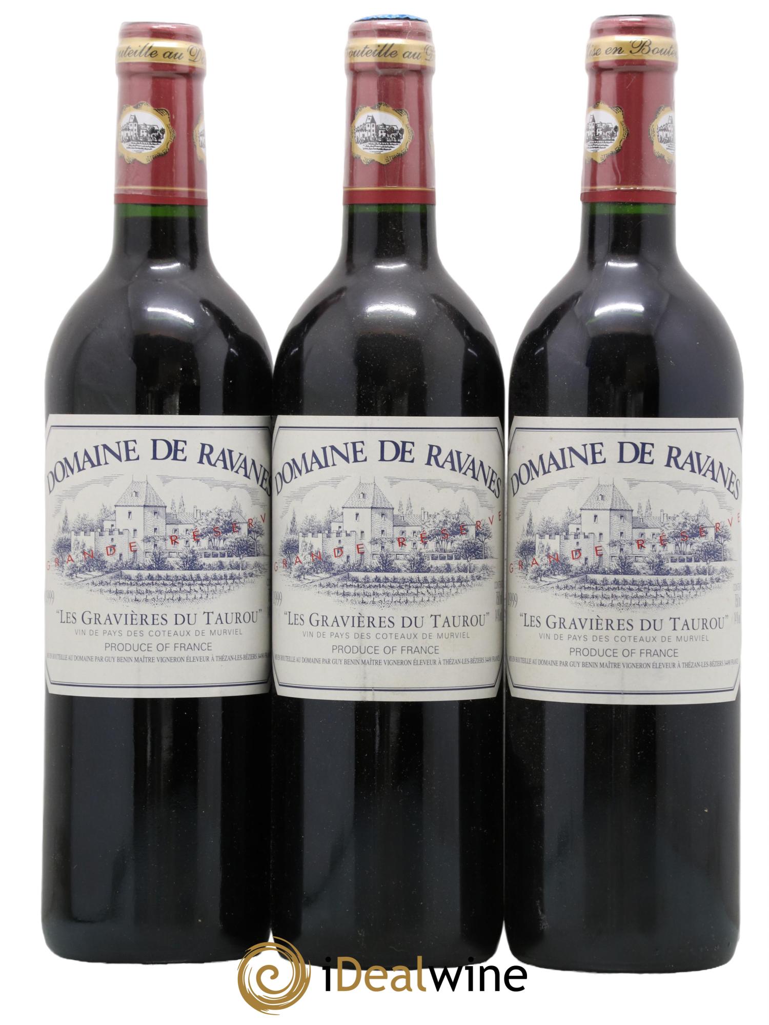 Vin de France Domaine de Ravanes 1999 - Lot de 3 bouteilles - 0