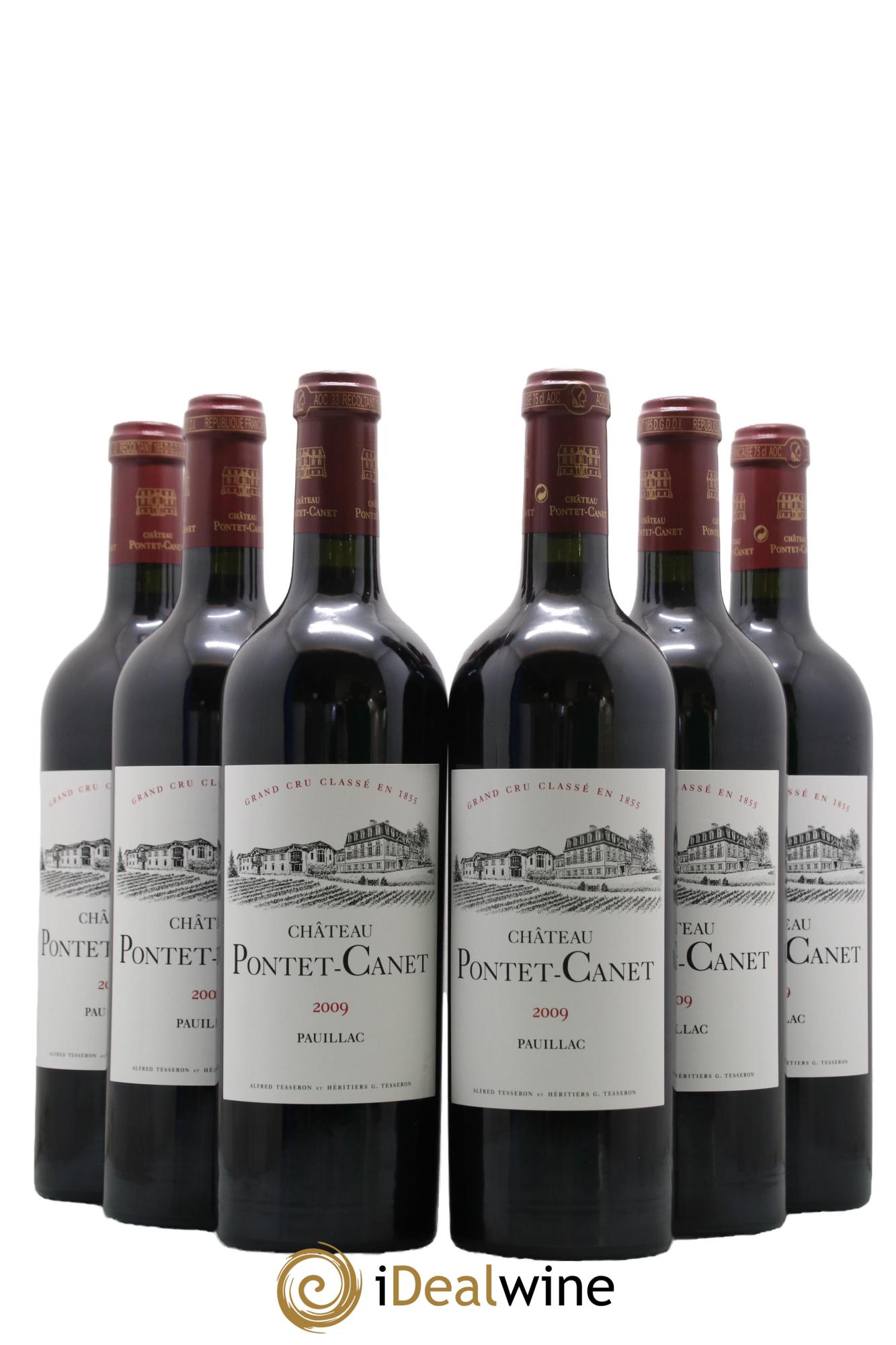 Château Pontet Canet 5ème Grand Cru Classé 2009 - Lot de 6 bouteilles - 0