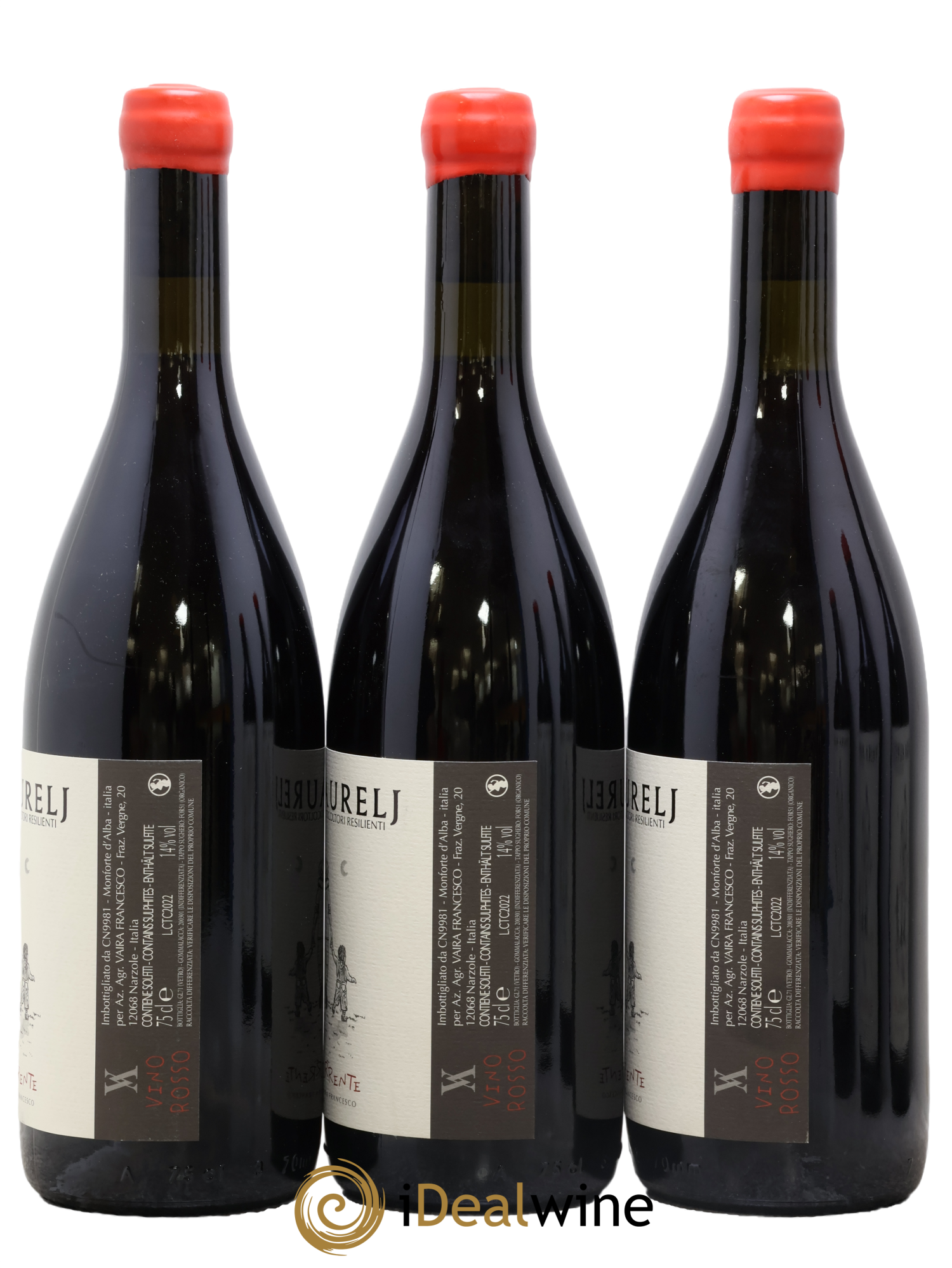 Italie Vino Rosse Controcorrente Vaira Aurelj 2022 - Lot of 3 bottles - 1