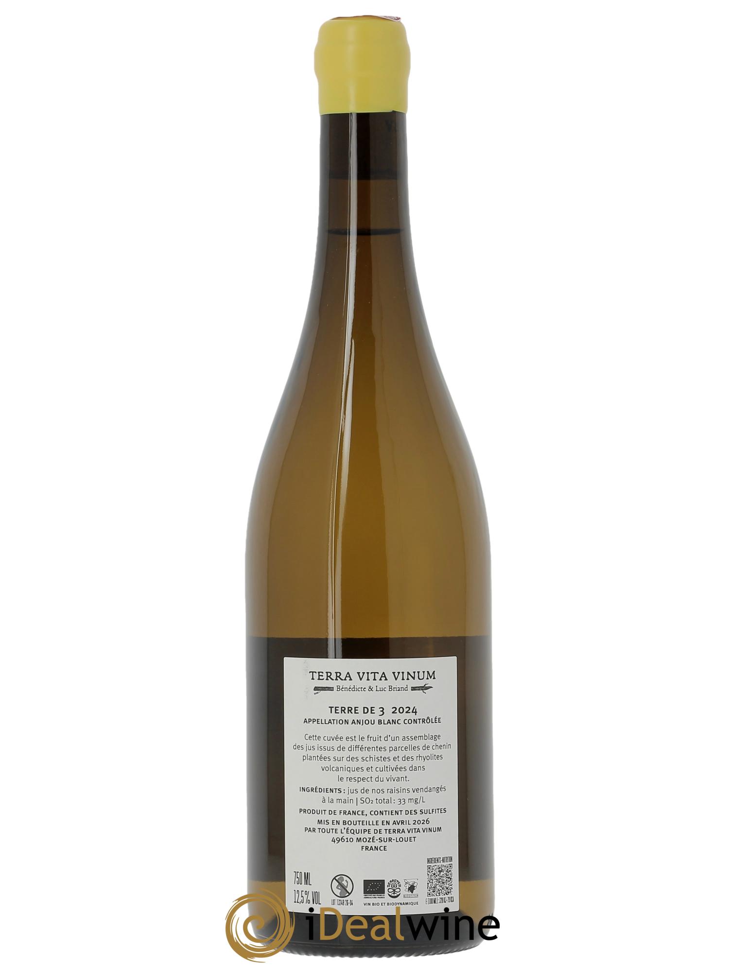 Anjou Terre de 3 Terra Vita Vinum 2024 - Lot of 1 bottle - 1