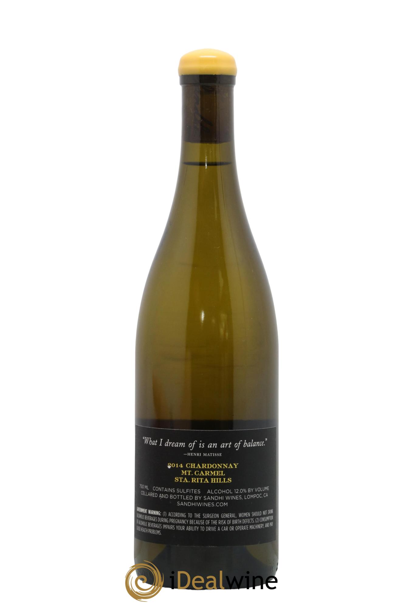 Central Coast Chardonnay Sandhi Wines - Rajat Parr 2014 - Lot de 1 bouteille - 1