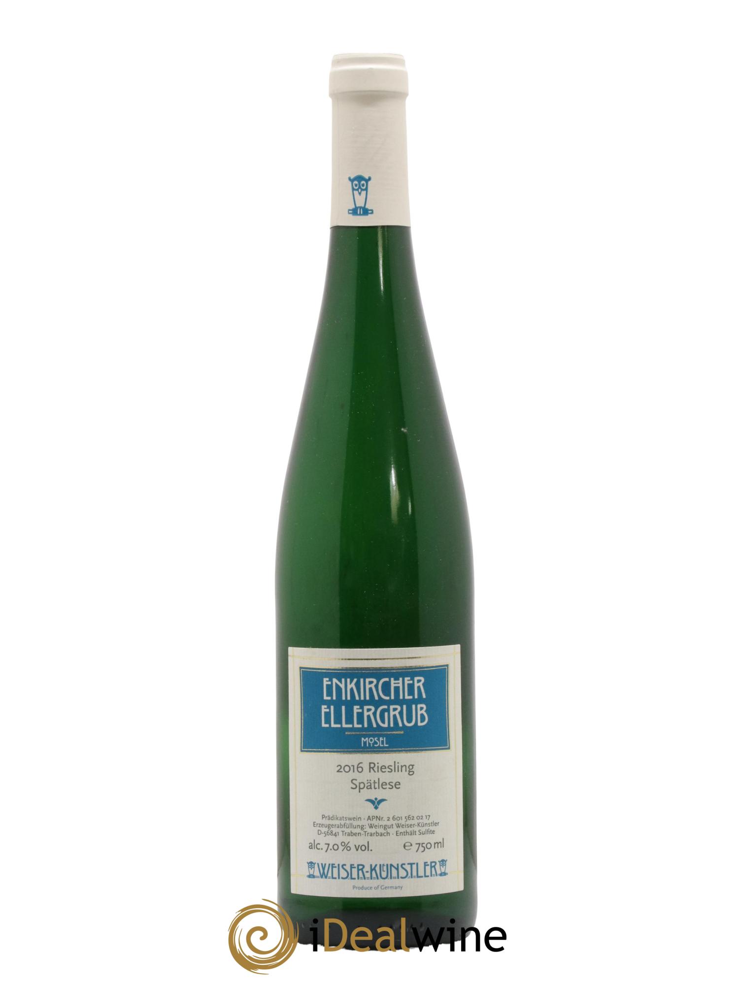 Allemagne Mosel-Saar Enkircher Ellergrub Riesling Spatlese Weiser Kunstler 2016 - Lot de 1 bouteille - 0