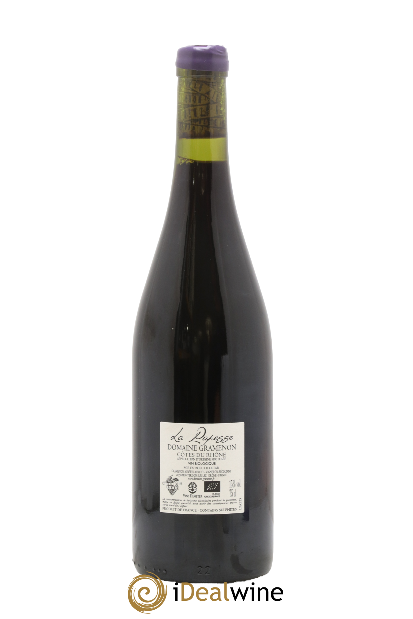 Côtes-du-Rhône La Papesse Gramenon 2023 - Lot de 1 bouteille - 1