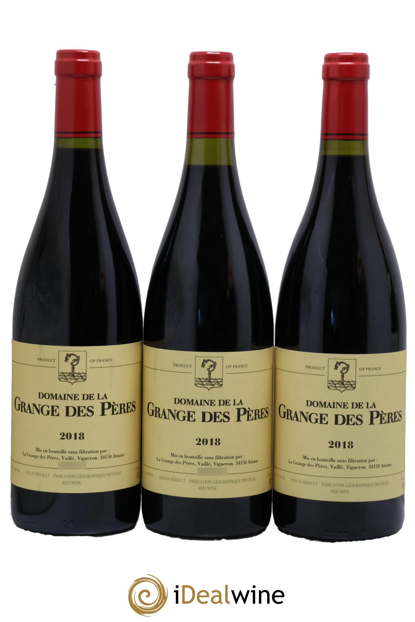 IGP Pays d'Hérault Grange des Pères Laurent Vaillé 2018 - Lot of 3 bottles - 0