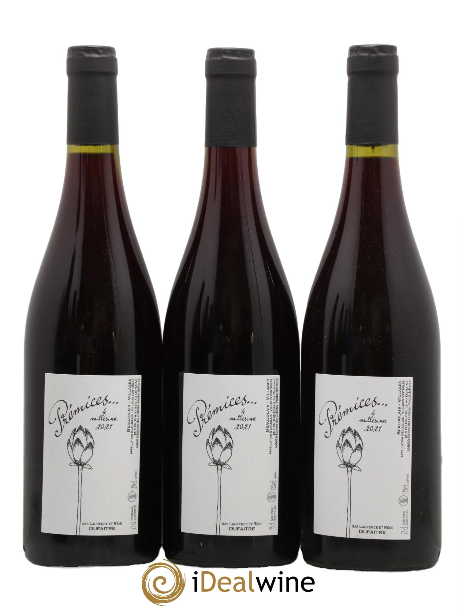 Beaujolais Village Premices Domaine Remi Dufaitre 2021 - Lot de 3 bouteilles - 0