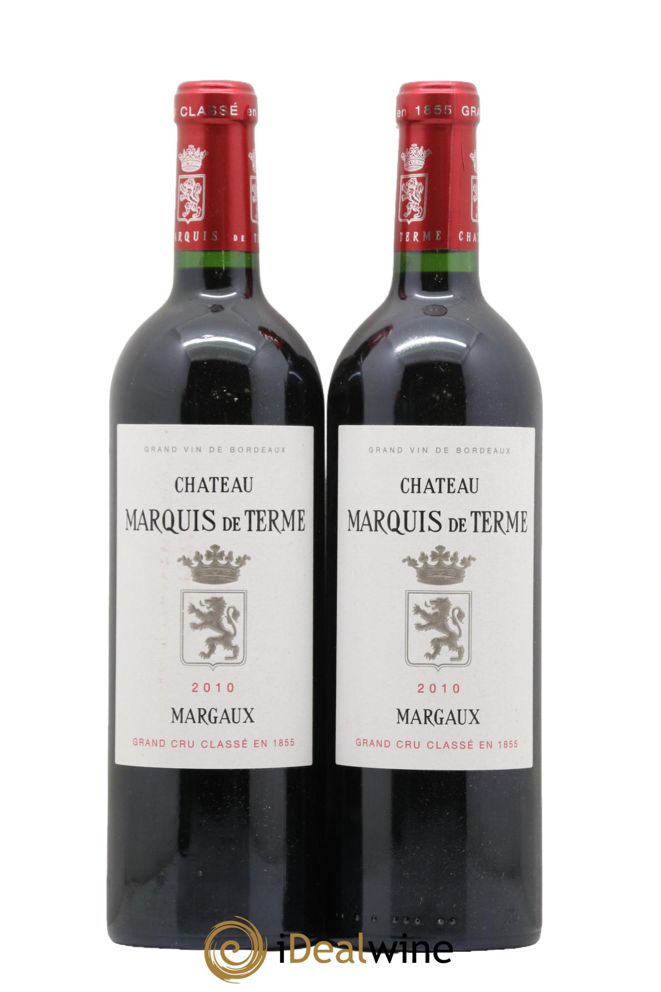 Château Marquis de Terme 4ème Grand Cru Classé 2010 - Lot de 2 bouteilles - 0