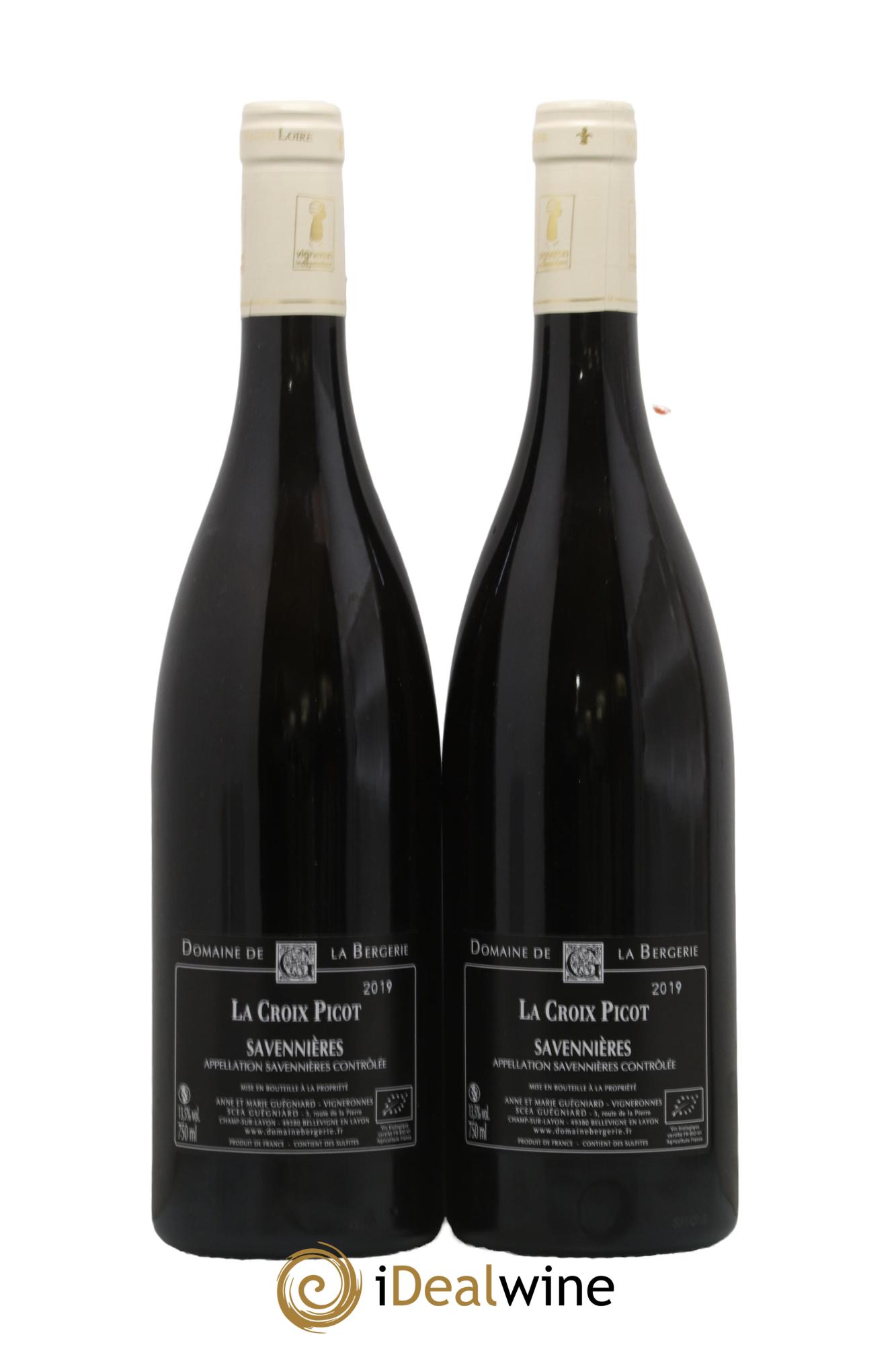 Savennières Domaine De La Bergerie La Croix Picot 2019 - Lotto di 2 bottiglie - 1