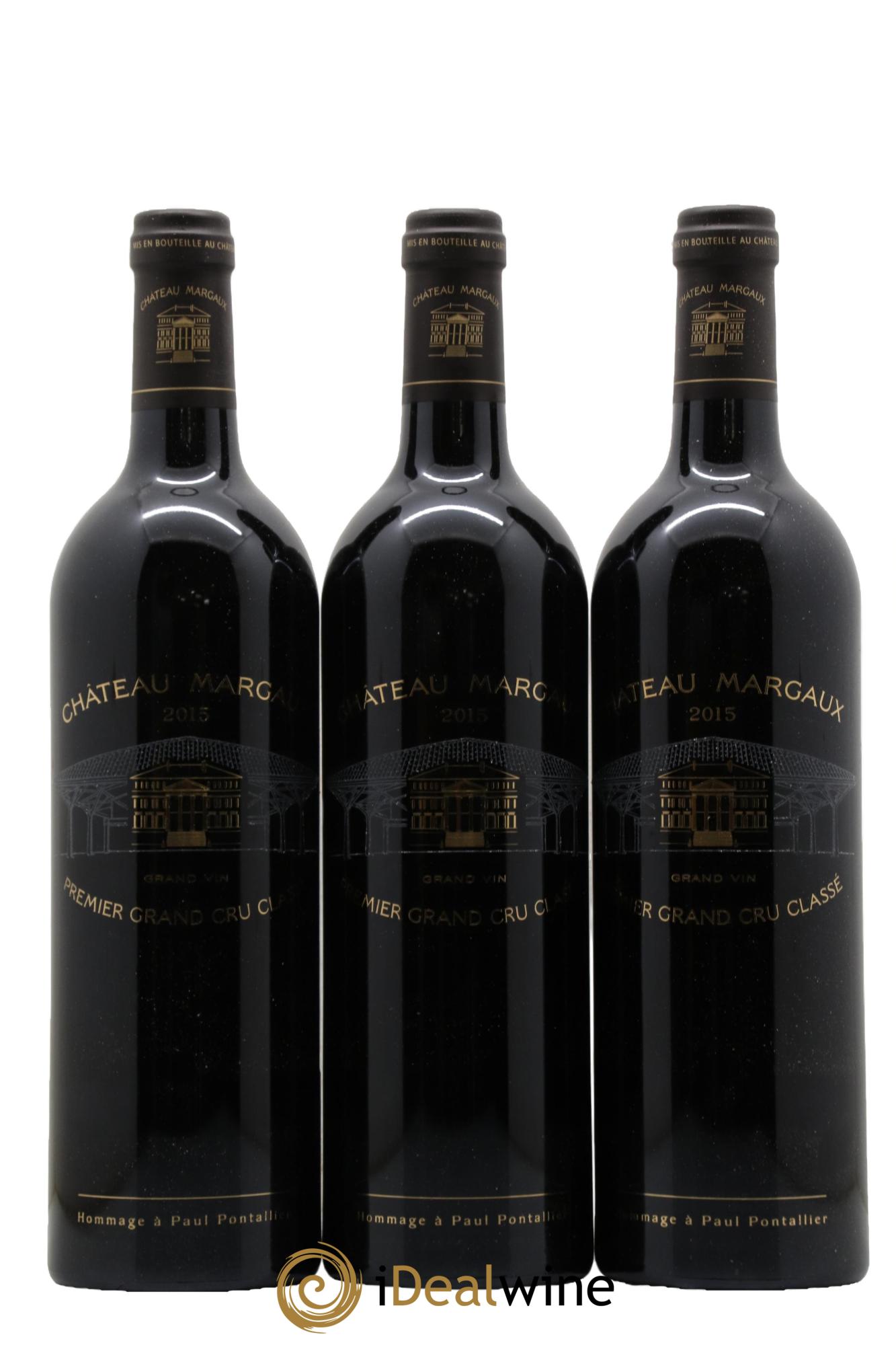 Château Margaux 1er Grand Cru Classé 2015 - Lot de 3 bouteilles - 0