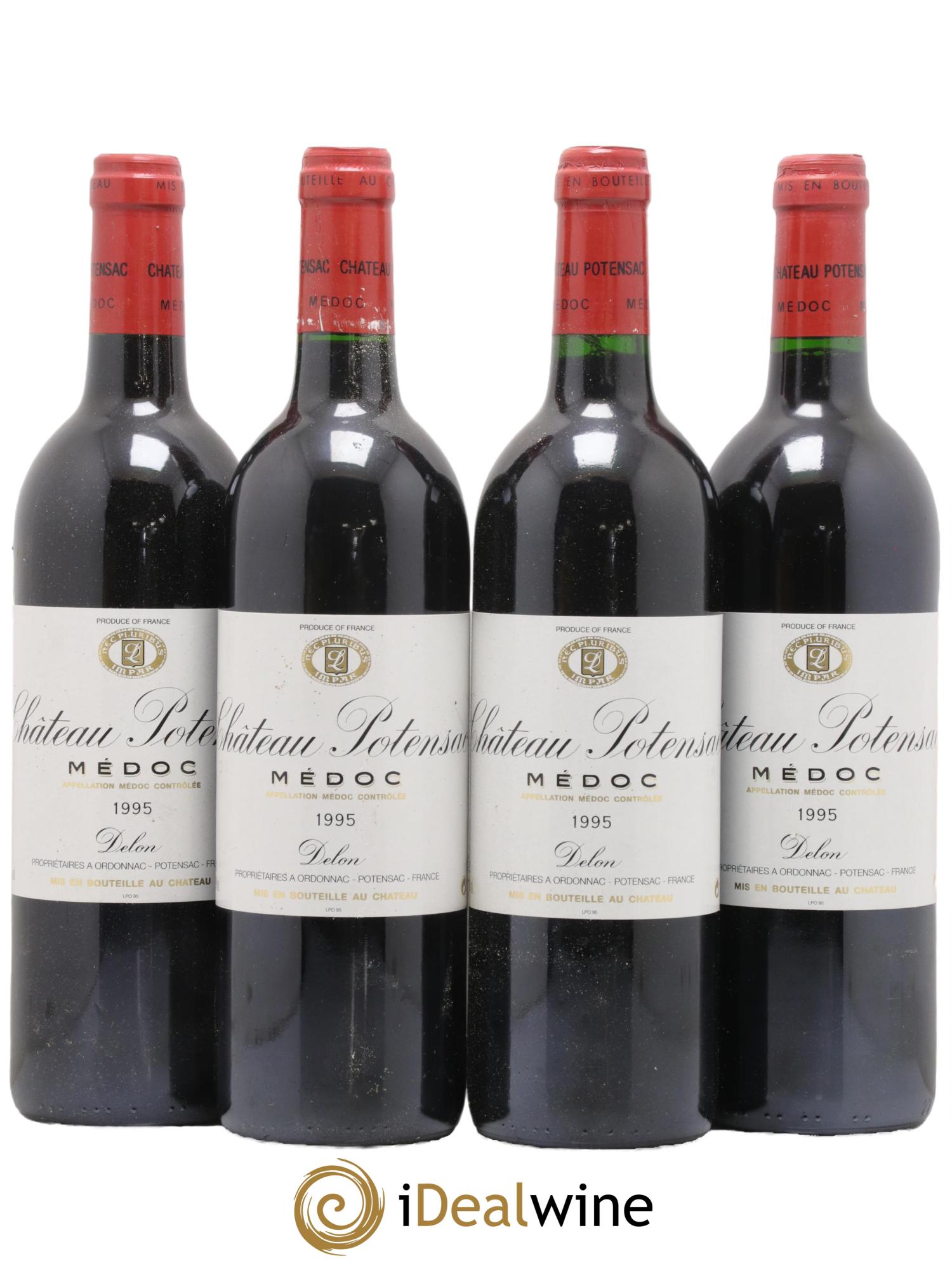 Château Potensac 1995 - Lot de 4 bouteilles - 0