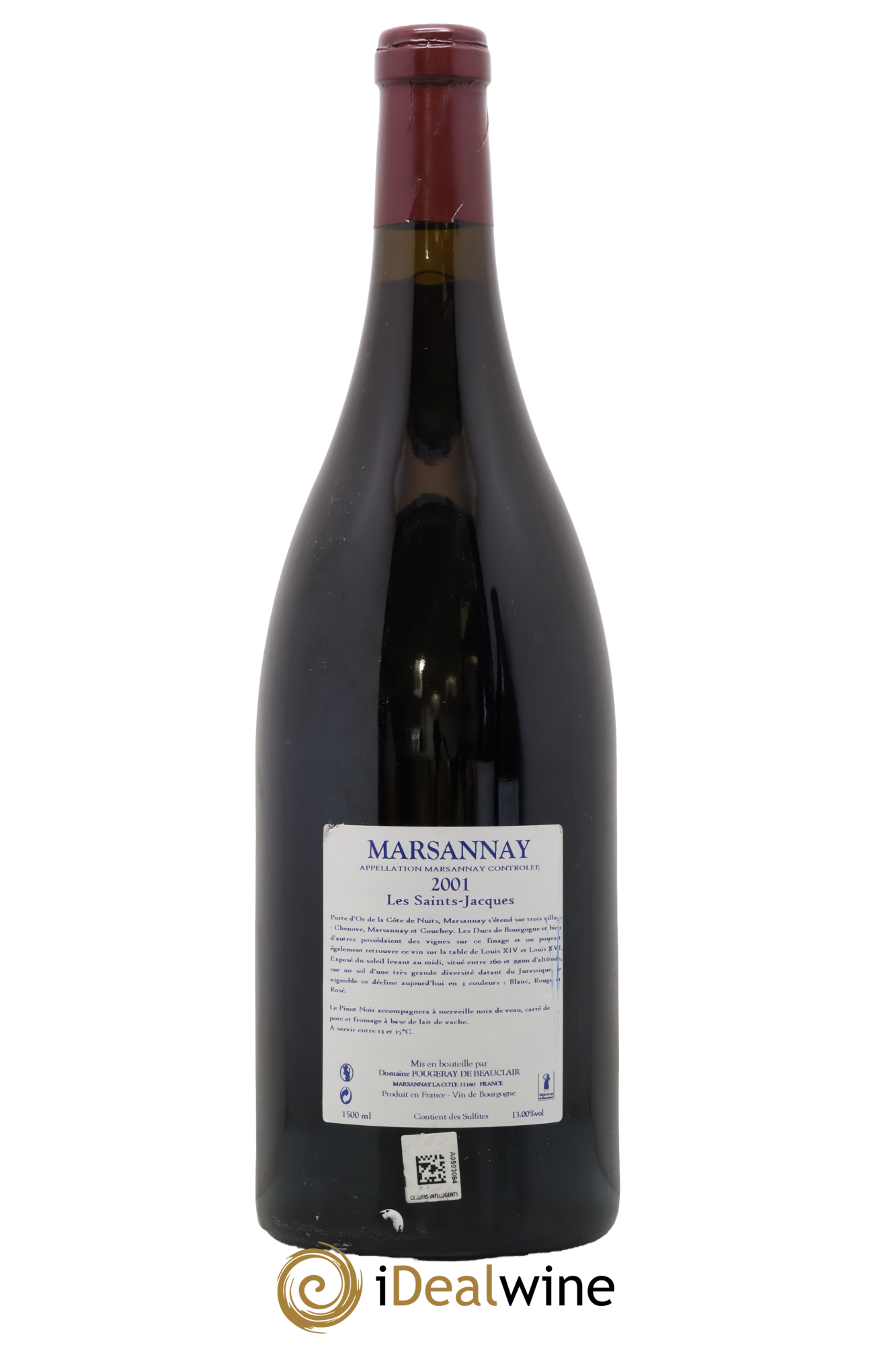 Marsannay Les Saint-Jacques Fougeray de Beauclair 2001 - Lot de 1 magnum - 1