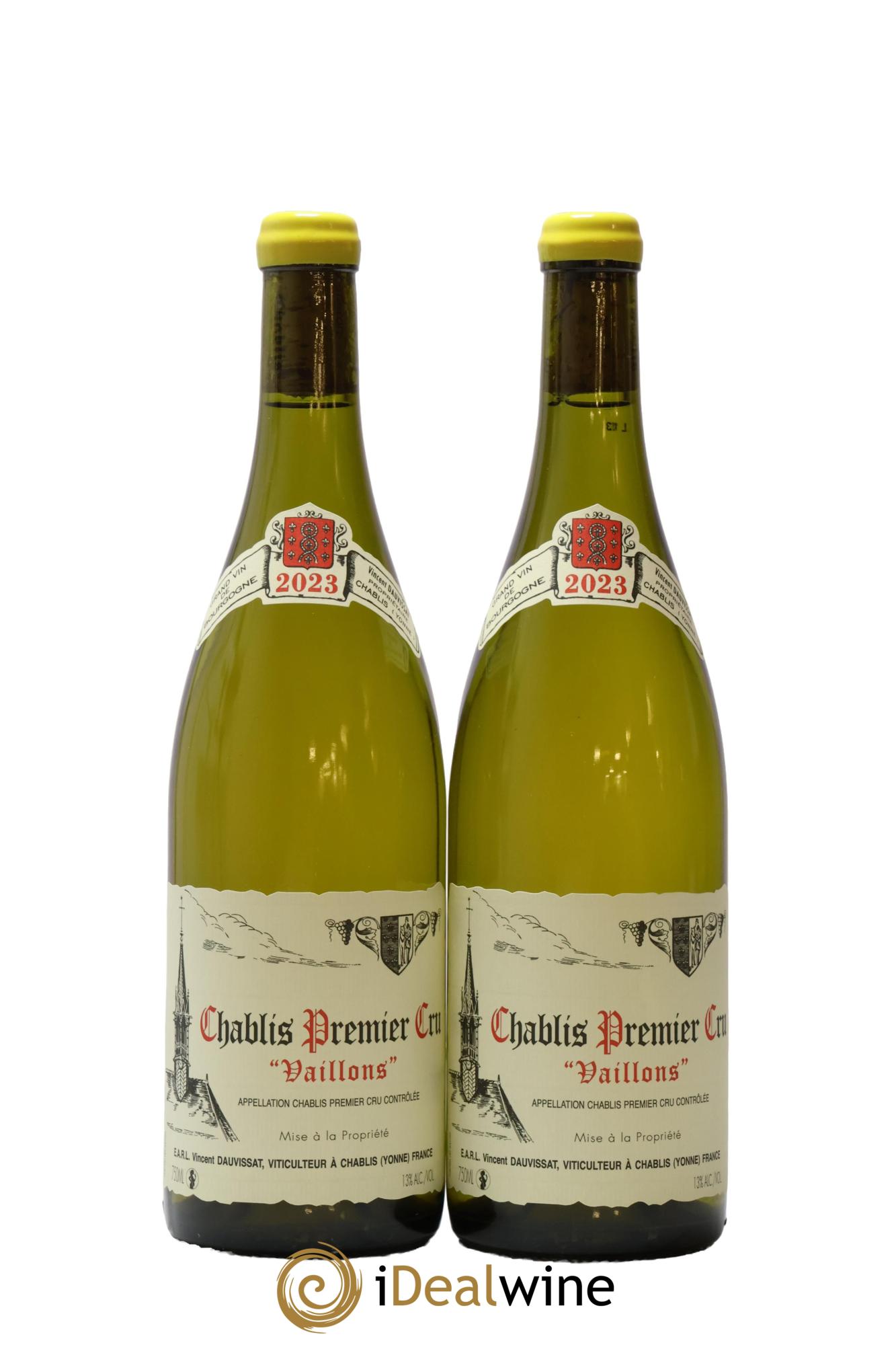 Chablis 1er Cru Vaillons Vincent Dauvissat (Domaine) 2023 - Lot de 2 bouteilles - 0