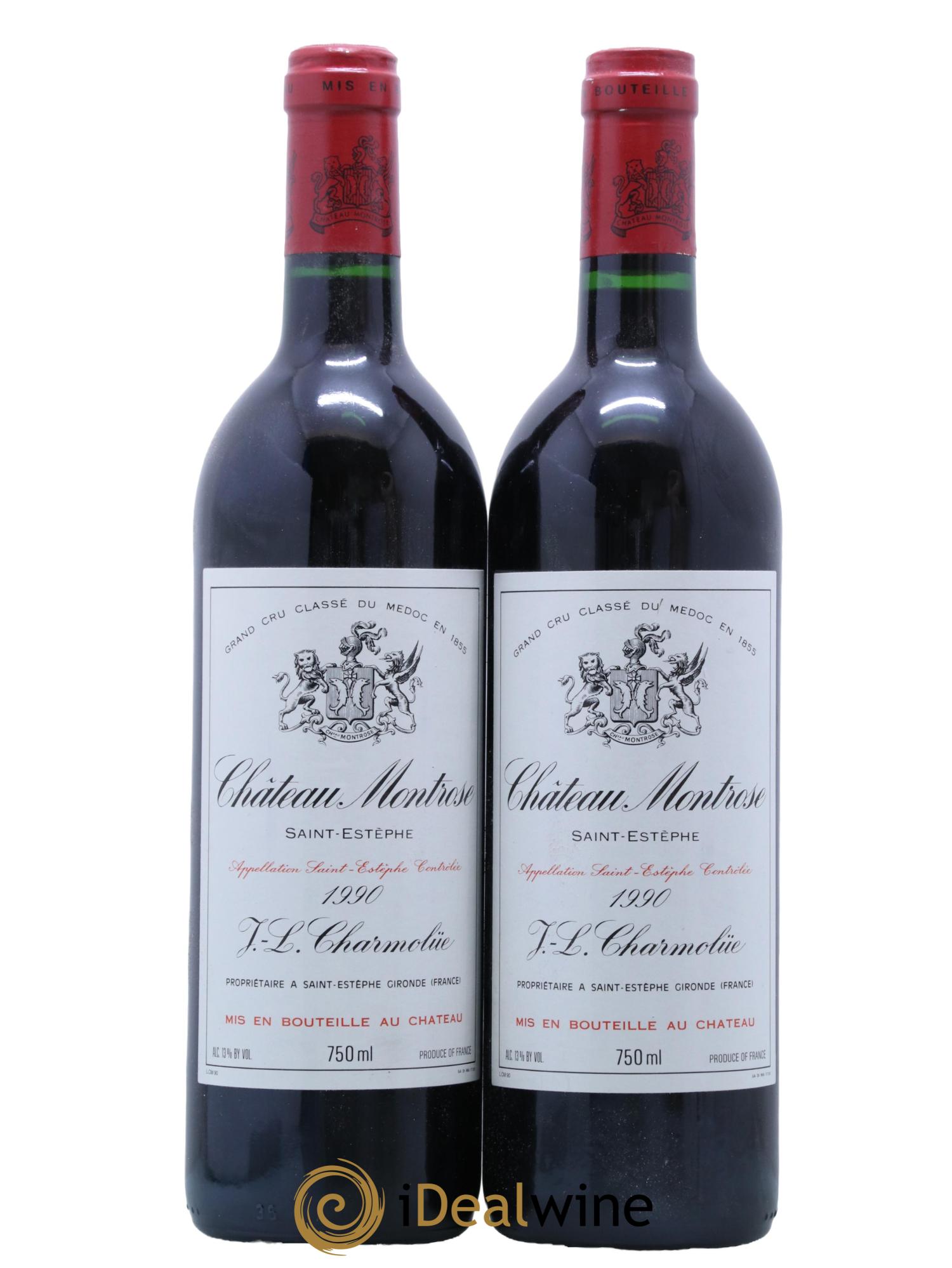 Château Montrose 2ème Grand Cru Classé 1990 - Lot de 2 bouteilles - 0