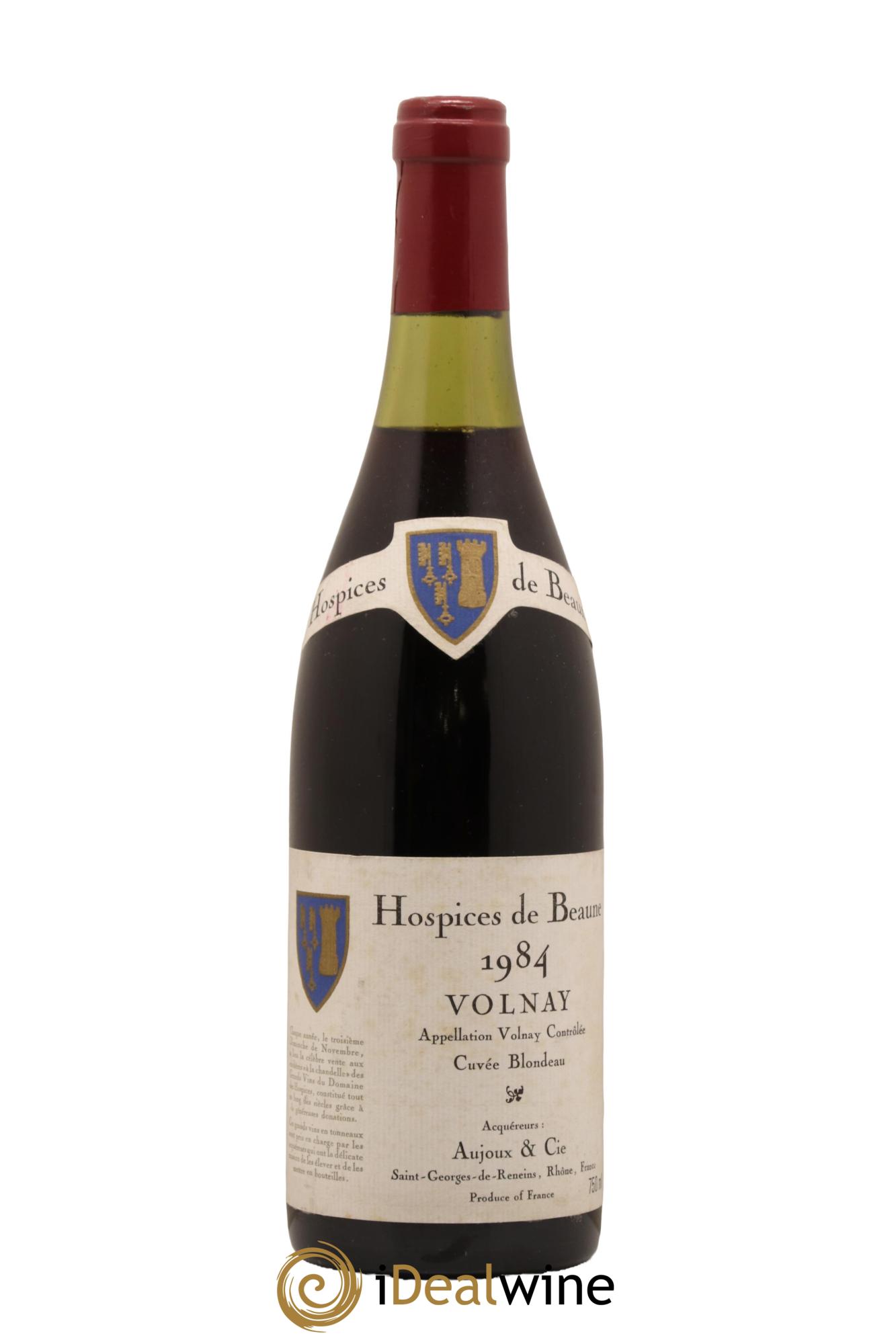 Volnay Hospices de Beaune cuvee Blondeau Aujoux et Compagnie 1984 - Lot de 1 bouteille - 0