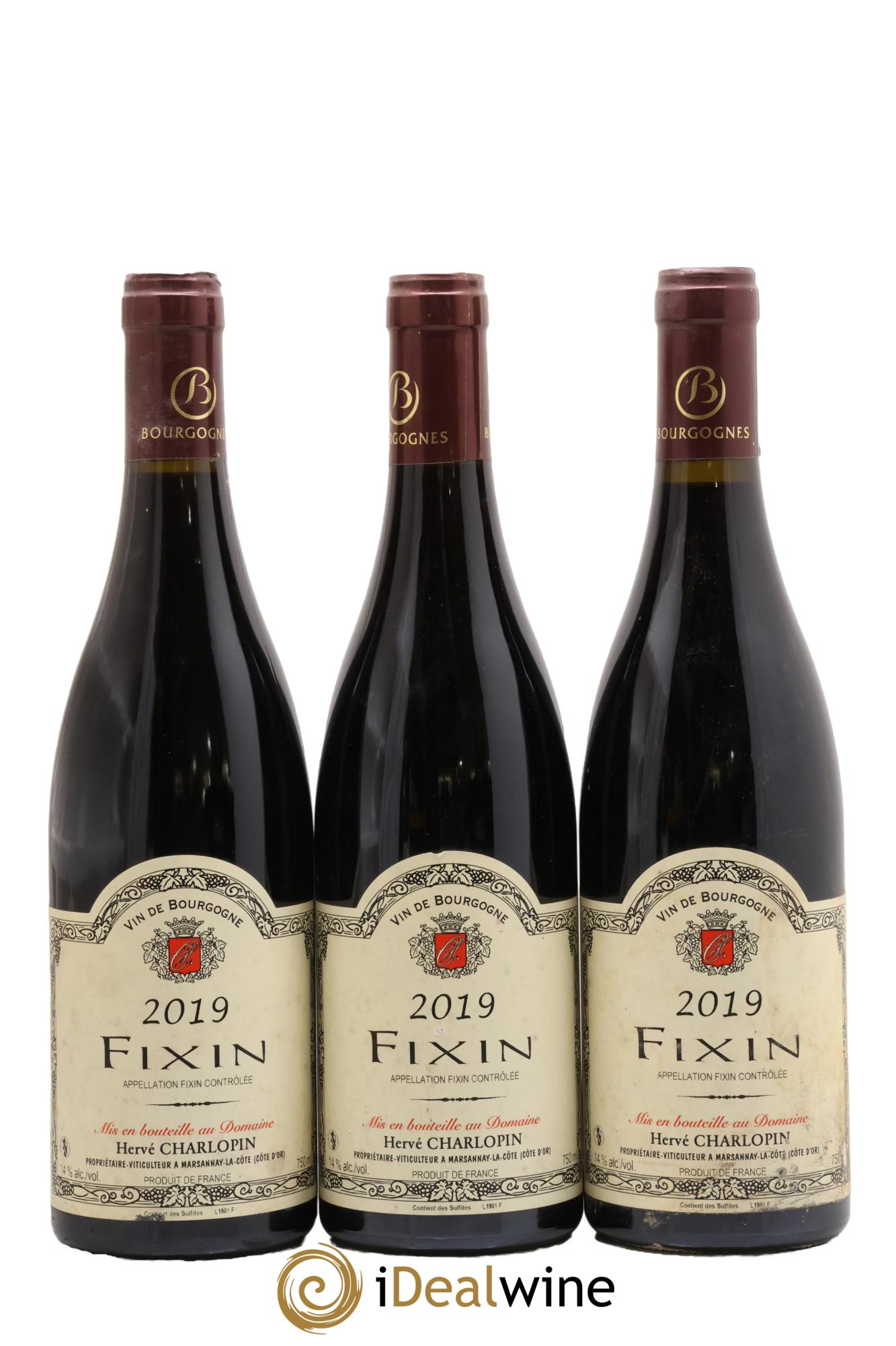 Fixin Hervé Charlopin 2019 - Posten von 3 Flaschen - 0