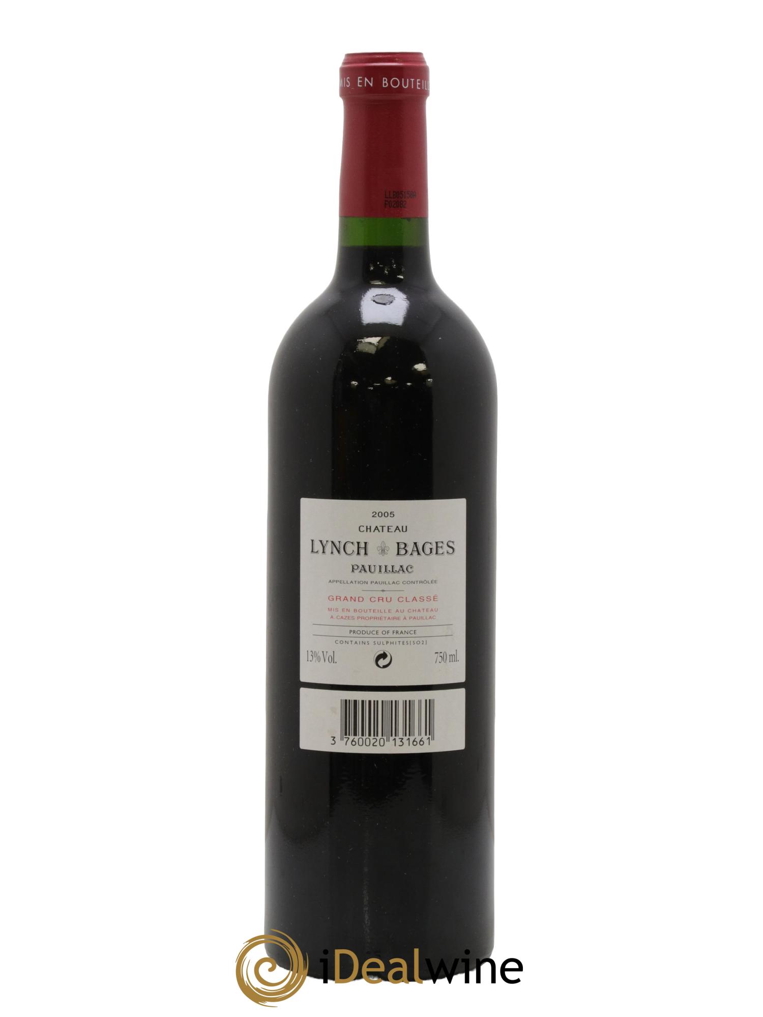 Château Lynch Bages 5ème Grand Cru Classé 2005 - Lot de 1 bouteille - 1