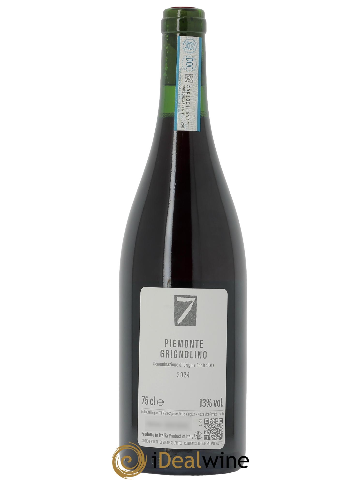 Piemonte DOC Grignolino Sette 2024 - Lot de 1 bouteille - 1