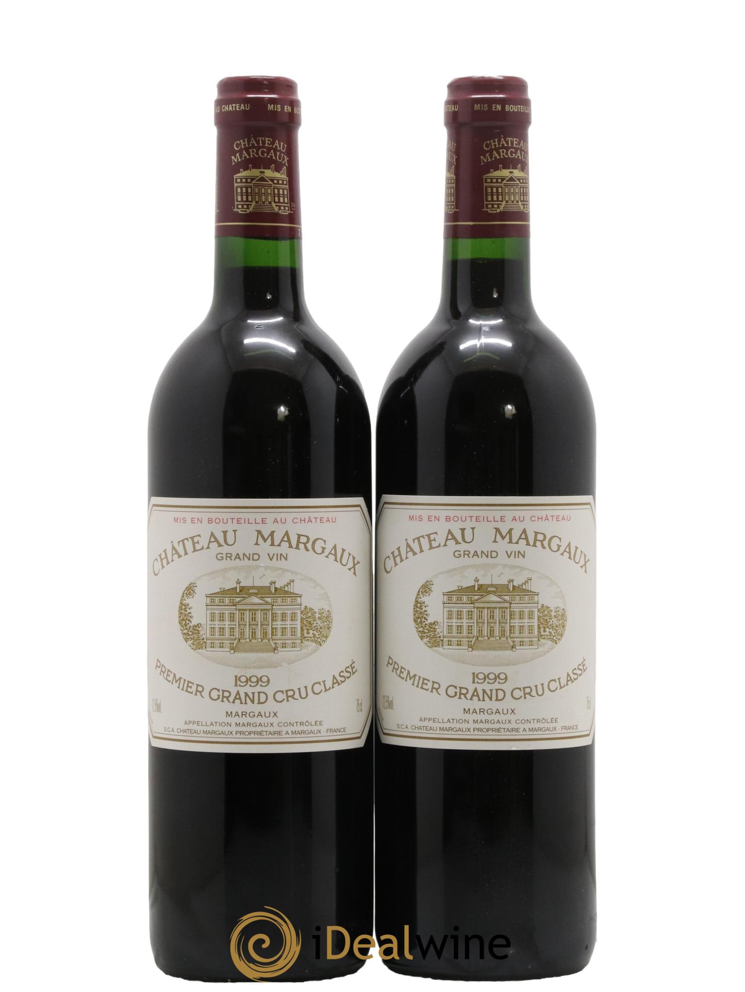 Château Margaux 1er Grand Cru Classé 1999 - Lot de 2 bouteilles - 0