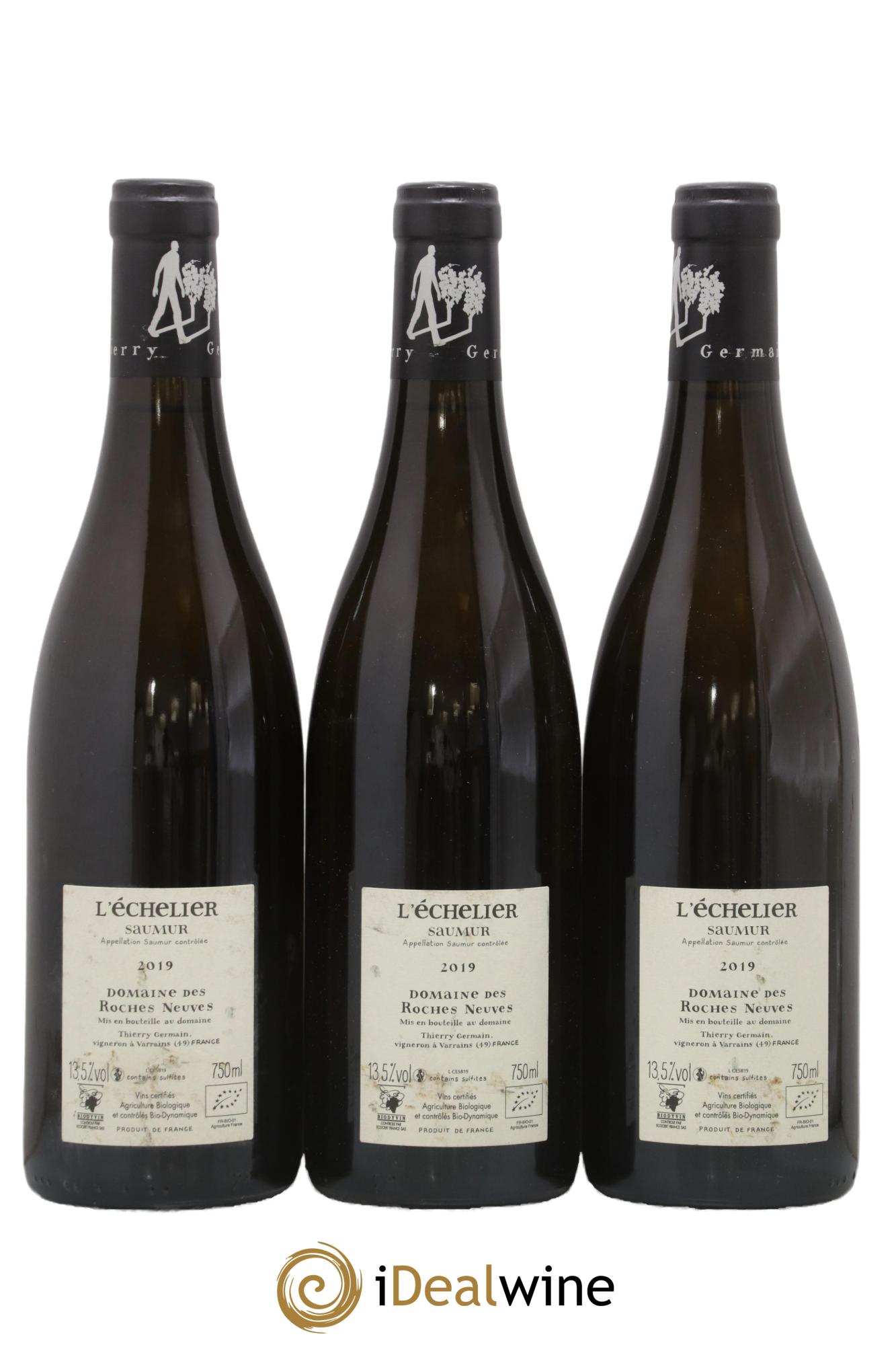 Saumur l'Echelier Domaine des Roches Neuves - Thierry Germain 2019 - Lotto di 3 bottiglie - 1