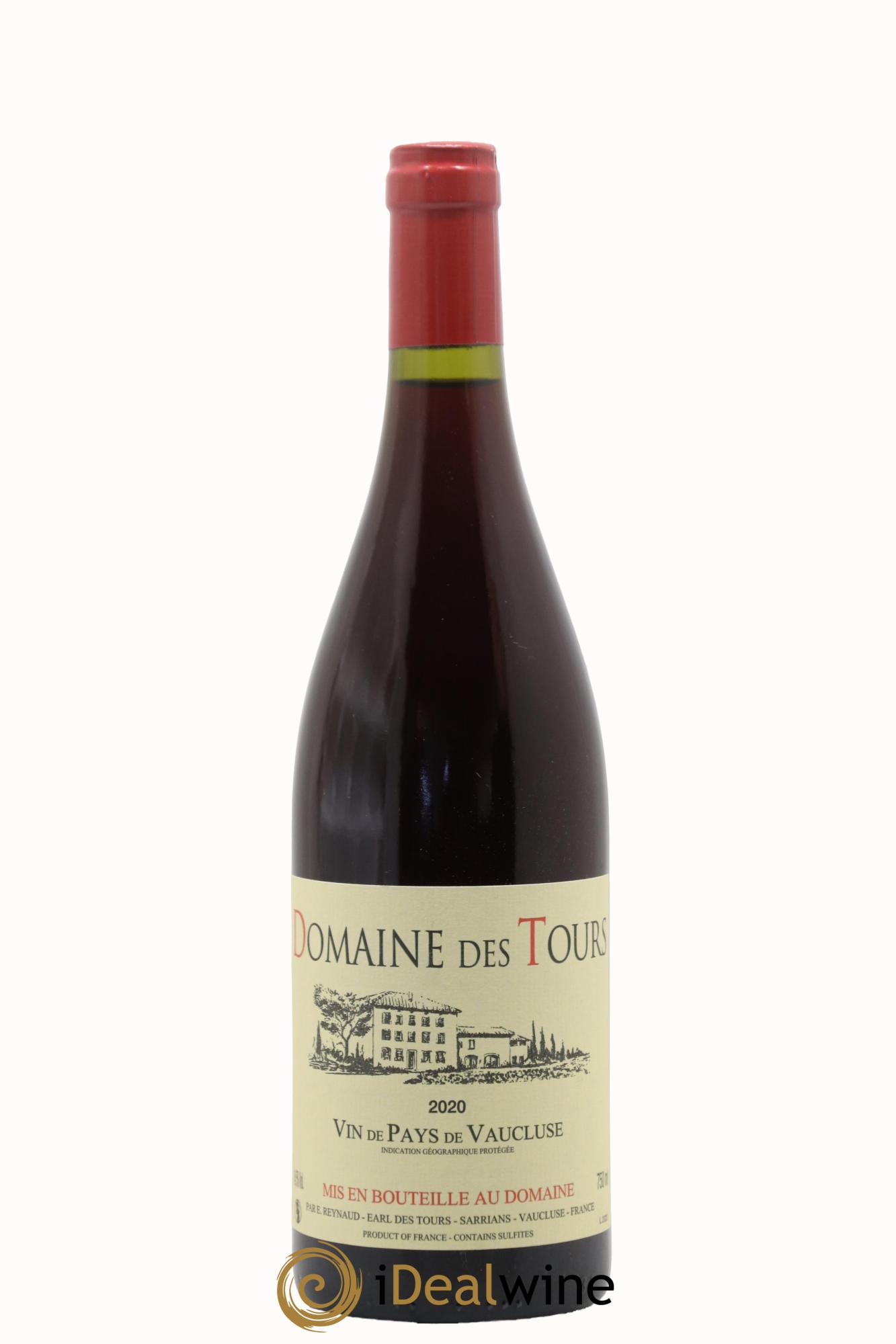 IGP Vaucluse (Vin de Pays de Vaucluse) Domaine des Tours Emmanuel Reynaud  2020 - Lot de 1 bouteille - 0