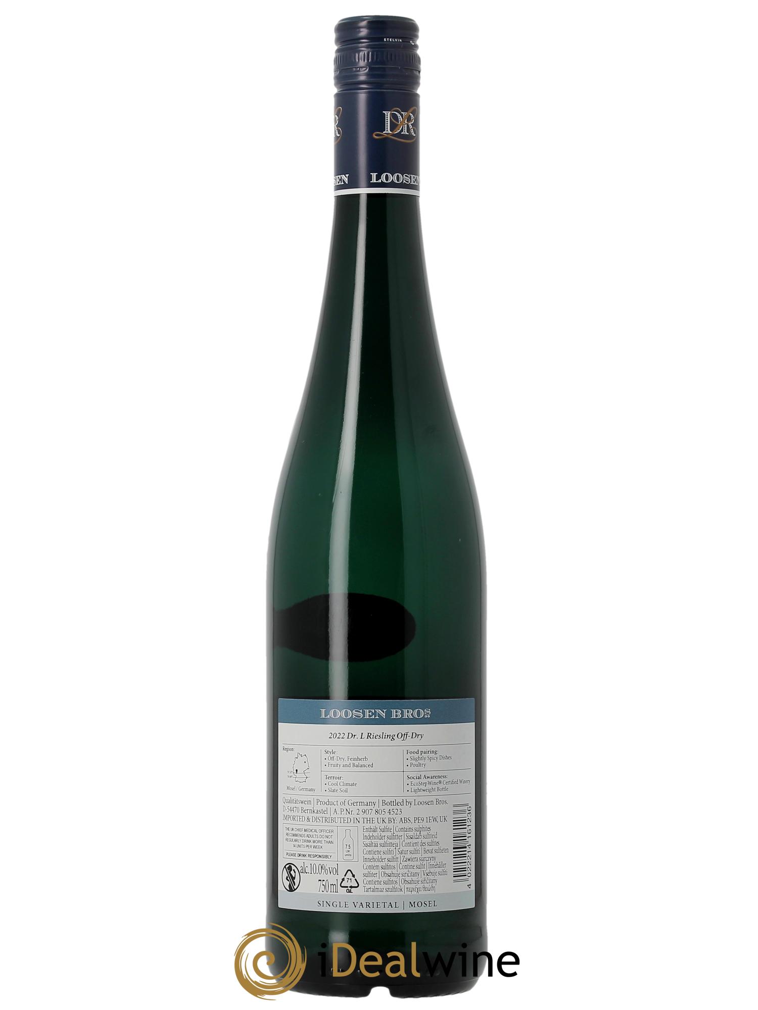 Riesling Dr. Loosen Qualitatswein Feinherb  2022 - Lot of 1 bottle - 1