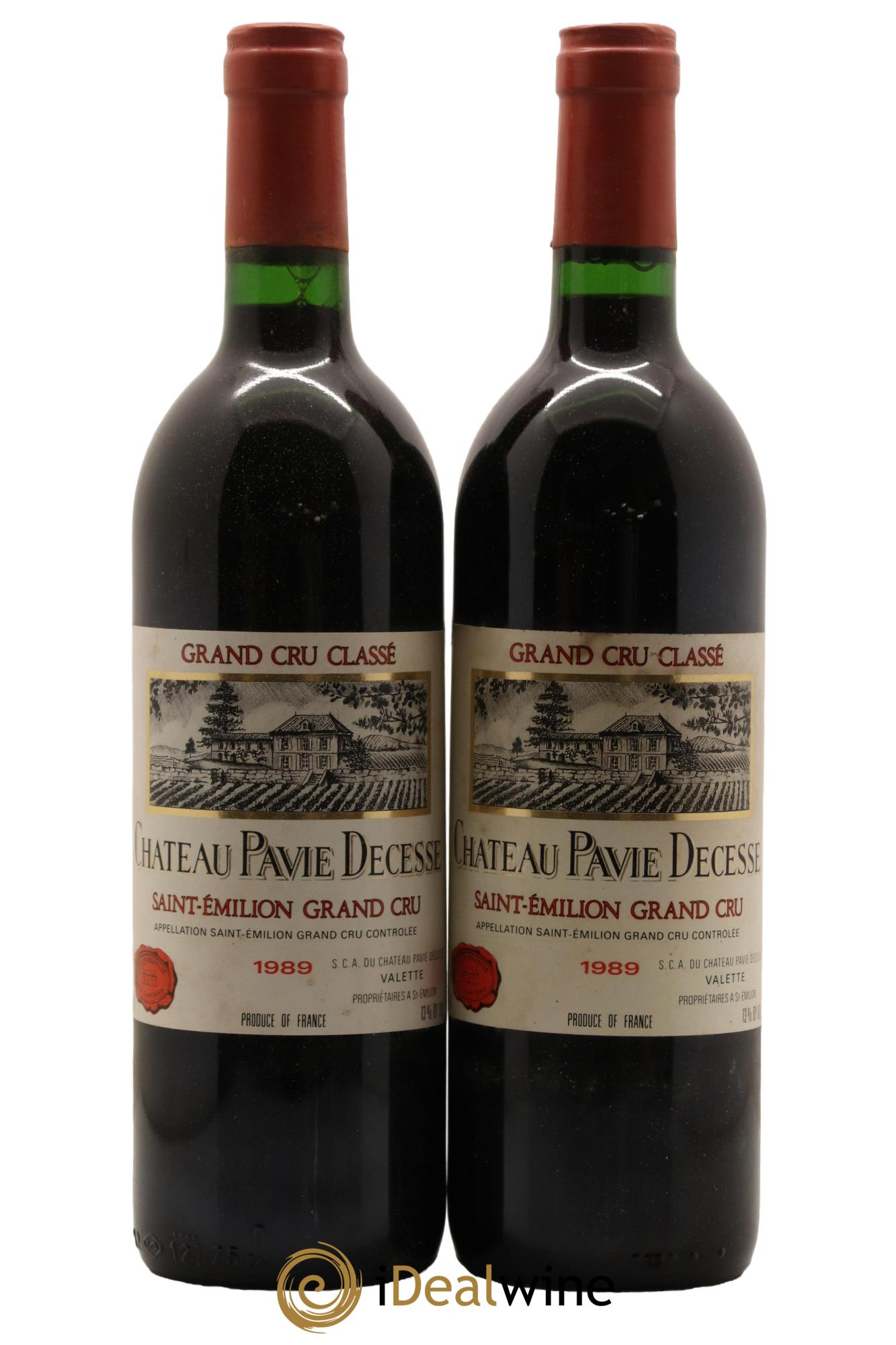 Château Pavie Decesse Grand Cru Classé 1989 - Lot de 2 bouteilles - 0